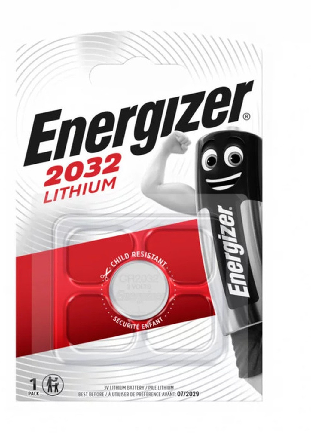 Батарейка CR2032 Lithium уп. 1шт Energizer 7638900083040 (256602782)