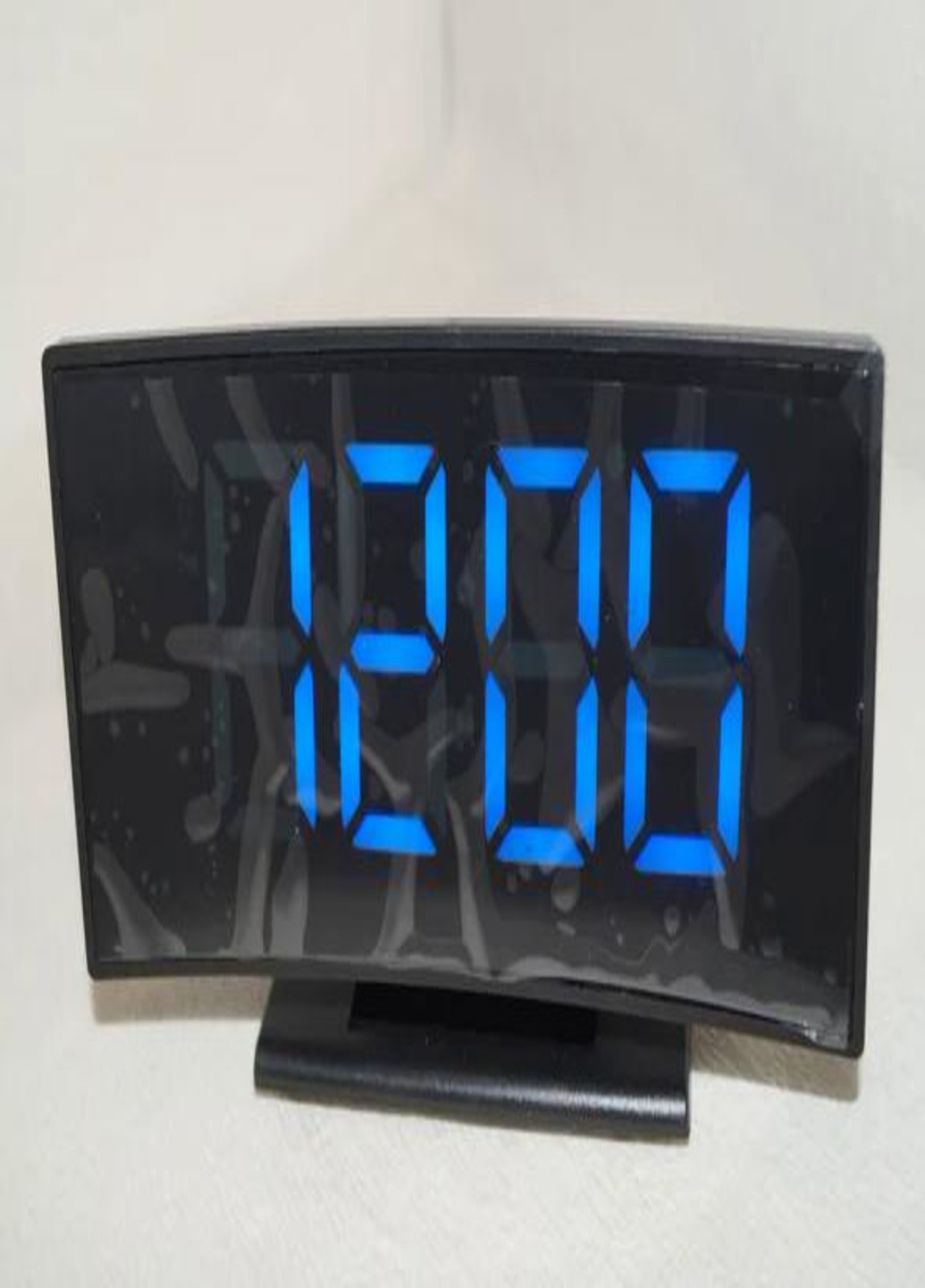 Настольные электронные зеркальные часы от сети будильник с синей подсветкой (230654-В) Francesco Marconi (230586671)