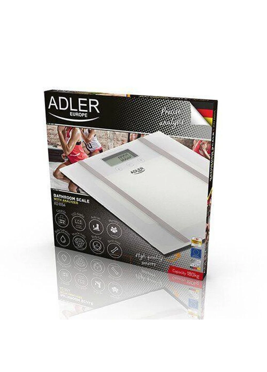 Весы напольные с анализатором AD-8154 180 кг Adler (253610697)