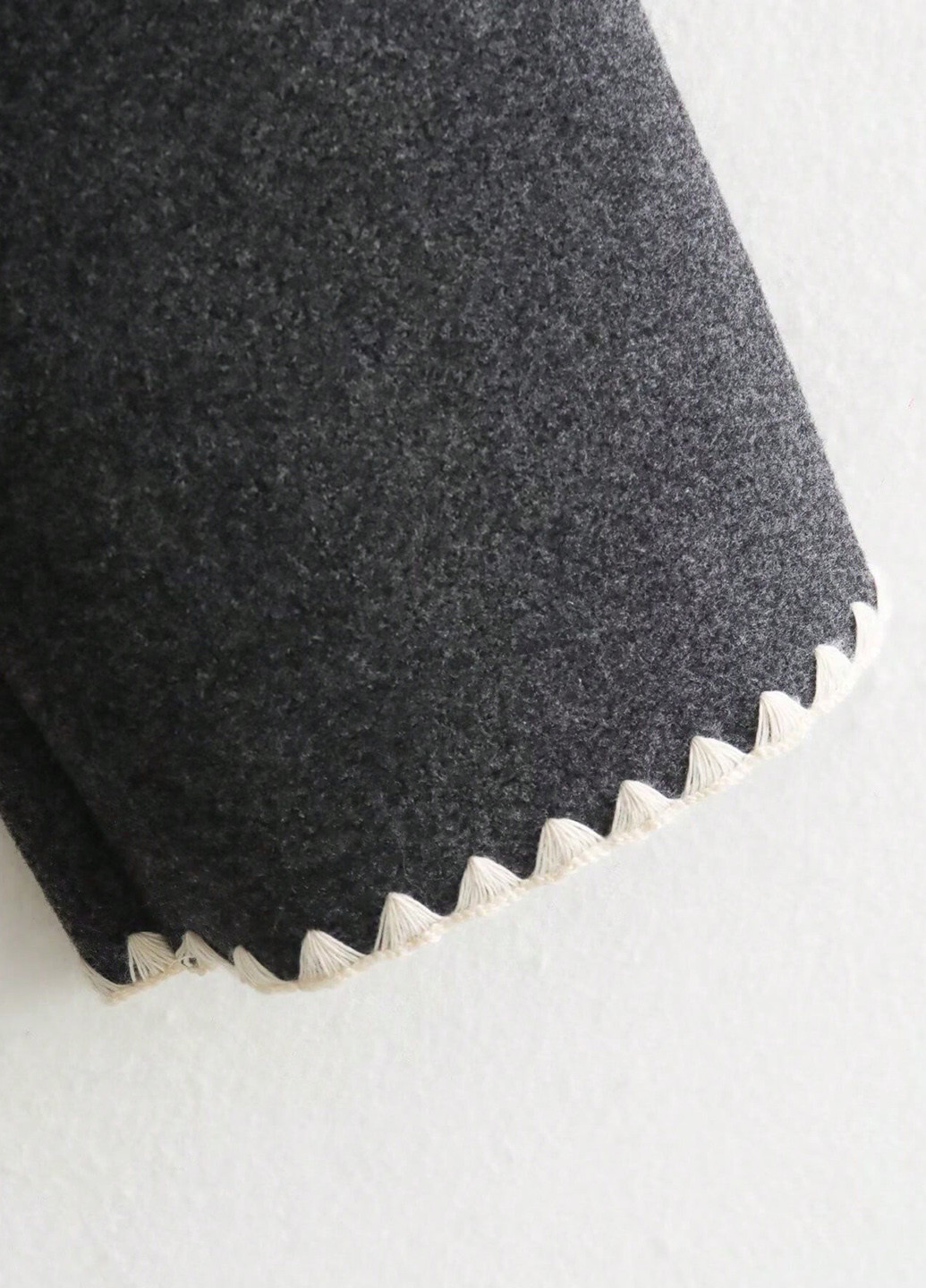 Темно-серое демисезонное Пальто оверсайз SHEIN