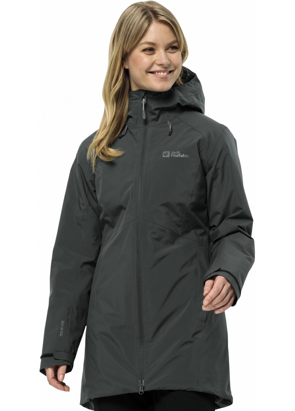 Темно-серая демисезонная куртка Jack Wolfskin HEIDELSTEIN INS JKT W