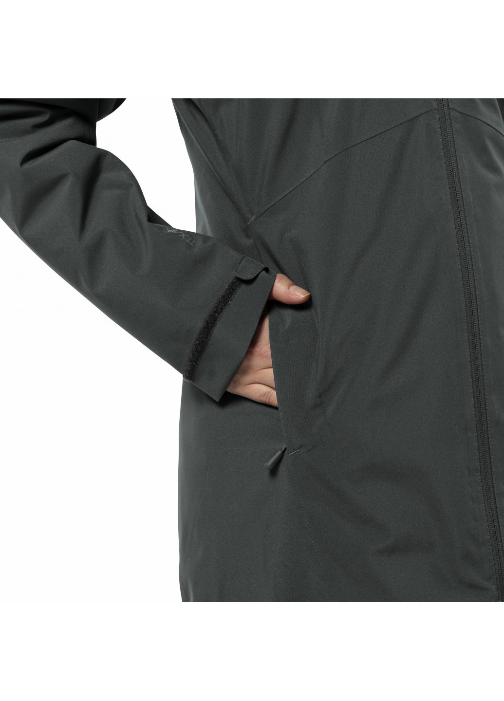 Темно-серая демисезонная куртка Jack Wolfskin HEIDELSTEIN INS JKT W