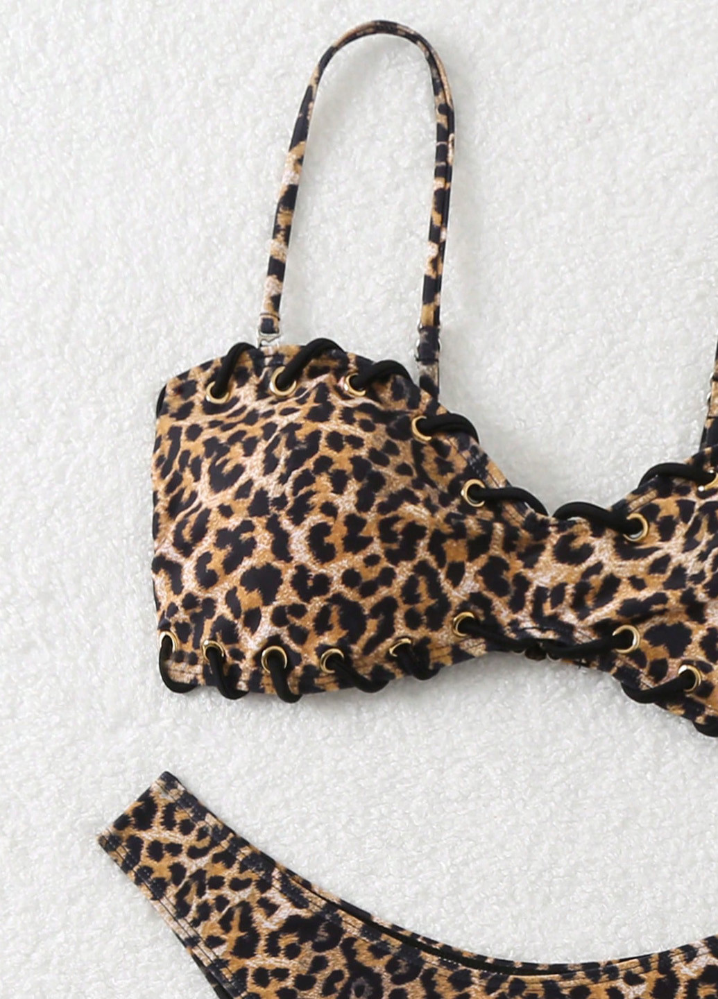 Светло-бежевый летний купальник раздельный SHEIN