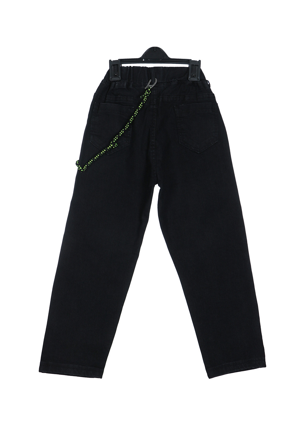 Джинси Eskoberry прямі однотонні чорні джинсові бавовна
