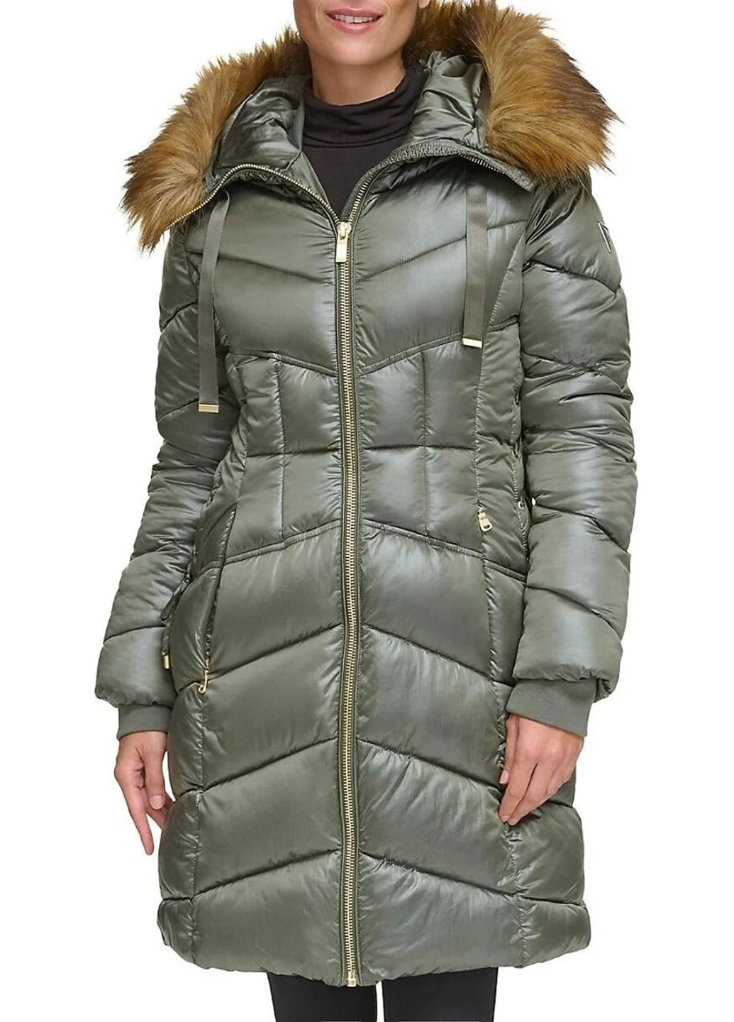 Зеленая демисезонная куртка Guess