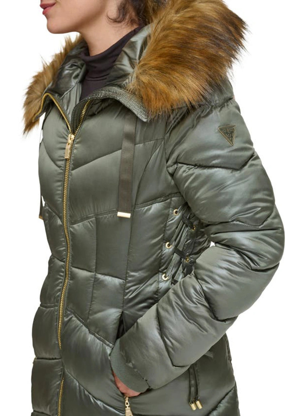 Зеленая демисезонная куртка Guess