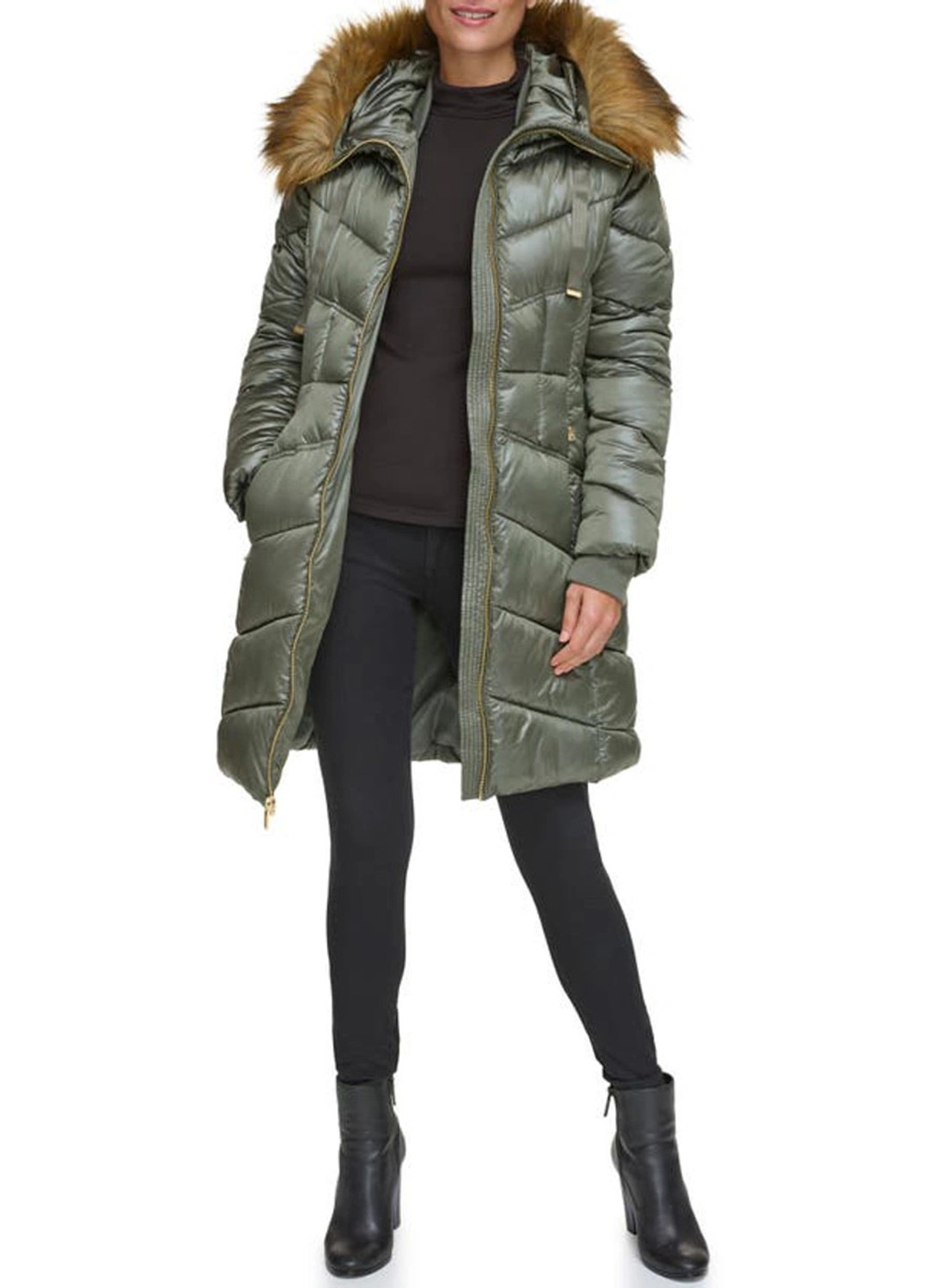 Зеленая демисезонная куртка Guess