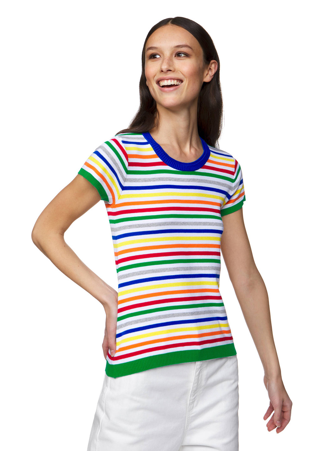 Комбинированная летняя футболка United Colors of Benetton
