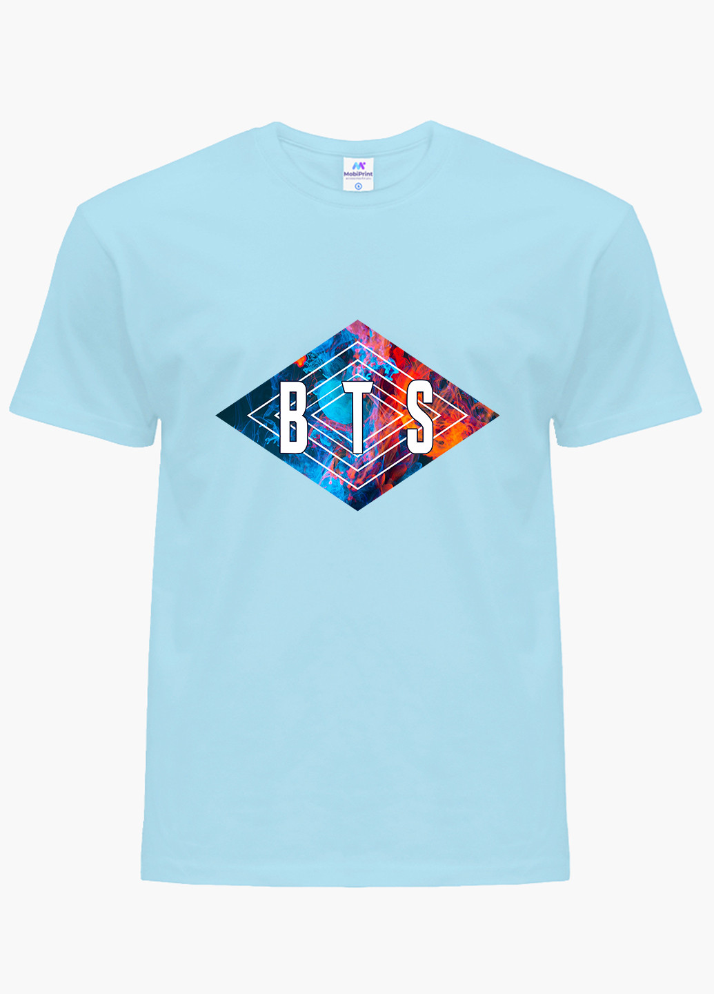 Блакитна демісезонна футболка дитяча бтс (bts) (9224-1062) MobiPrint