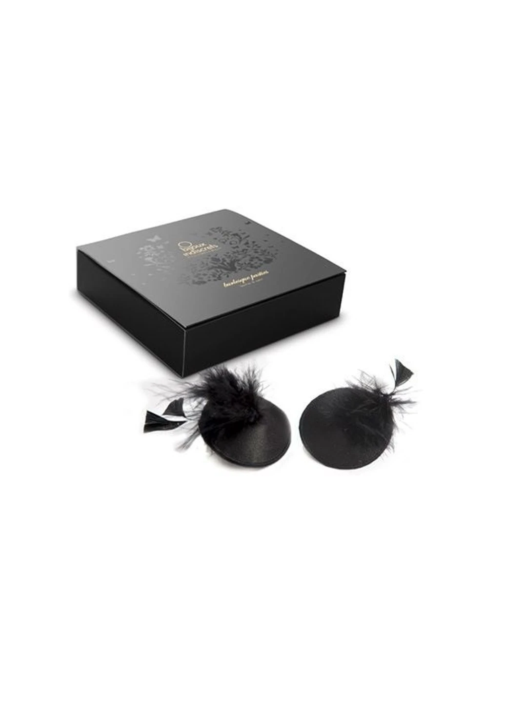 Пестіс - стикини Burlesque pasties FEATHER, з пір'ям Bijoux Indiscrets (255247580)