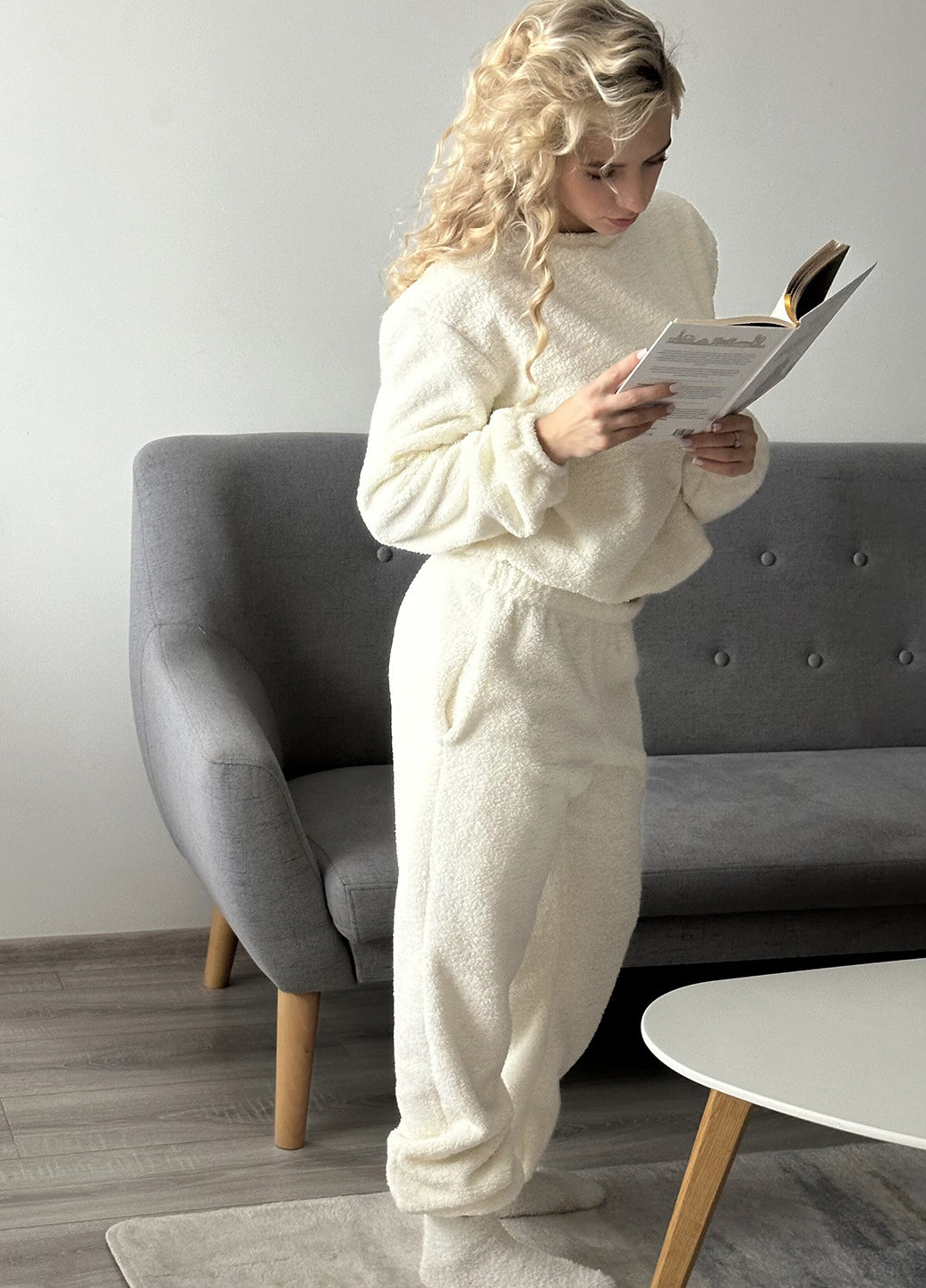 Молочна зимня піжама (світшоти, брюки) Kari Shop Atelier