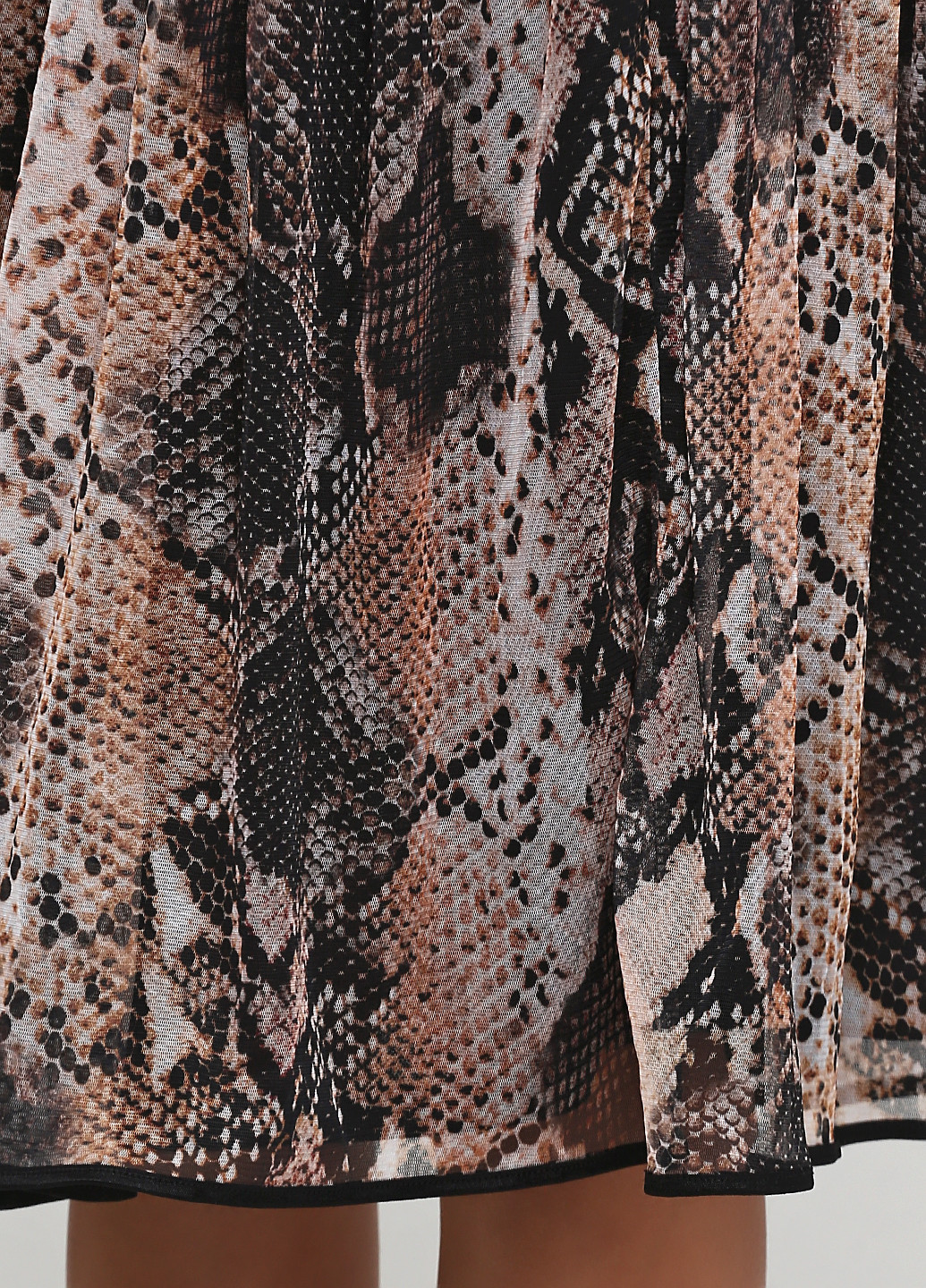 Коричневая кэжуал змеиный юбка Zara колокол, клешированная