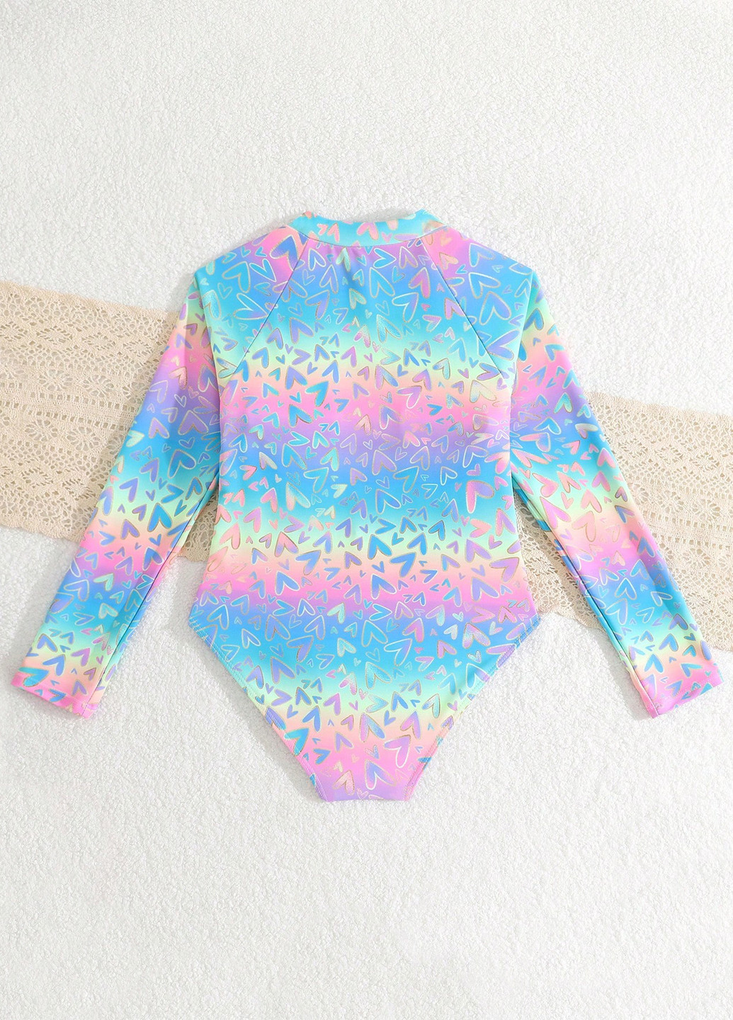 Комбинированный летний купальник слитный SHEIN