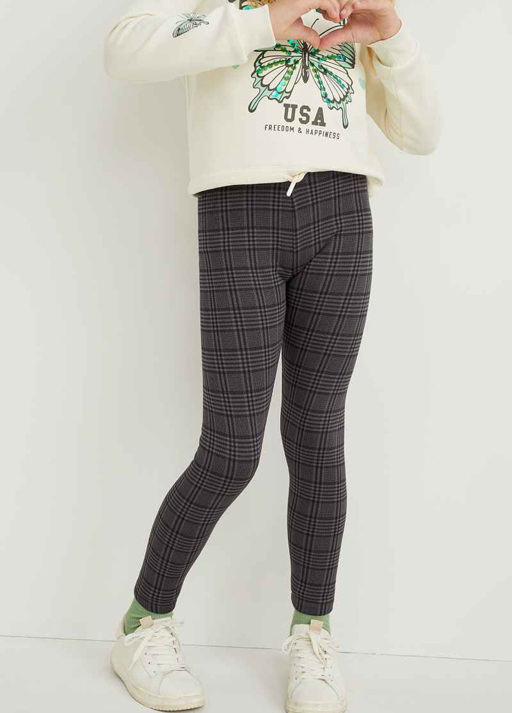 Темно-серые демисезонные леггинсы C&A