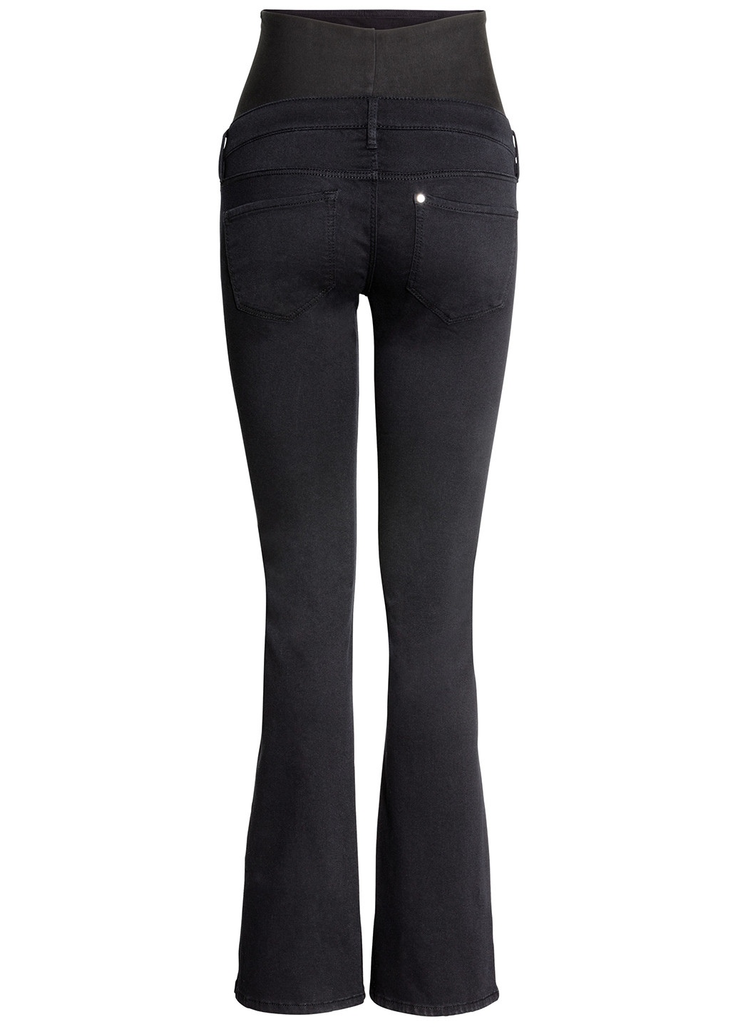 Джинси для вагітних H&M кльош однотонні чорні джинсові