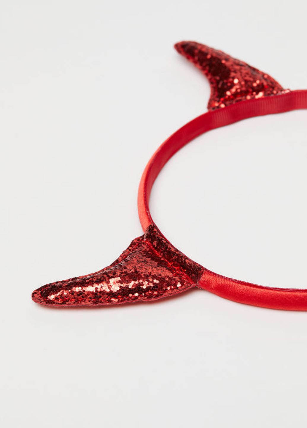 Обруч H&M однотонный светло-красный текстиль, пластик