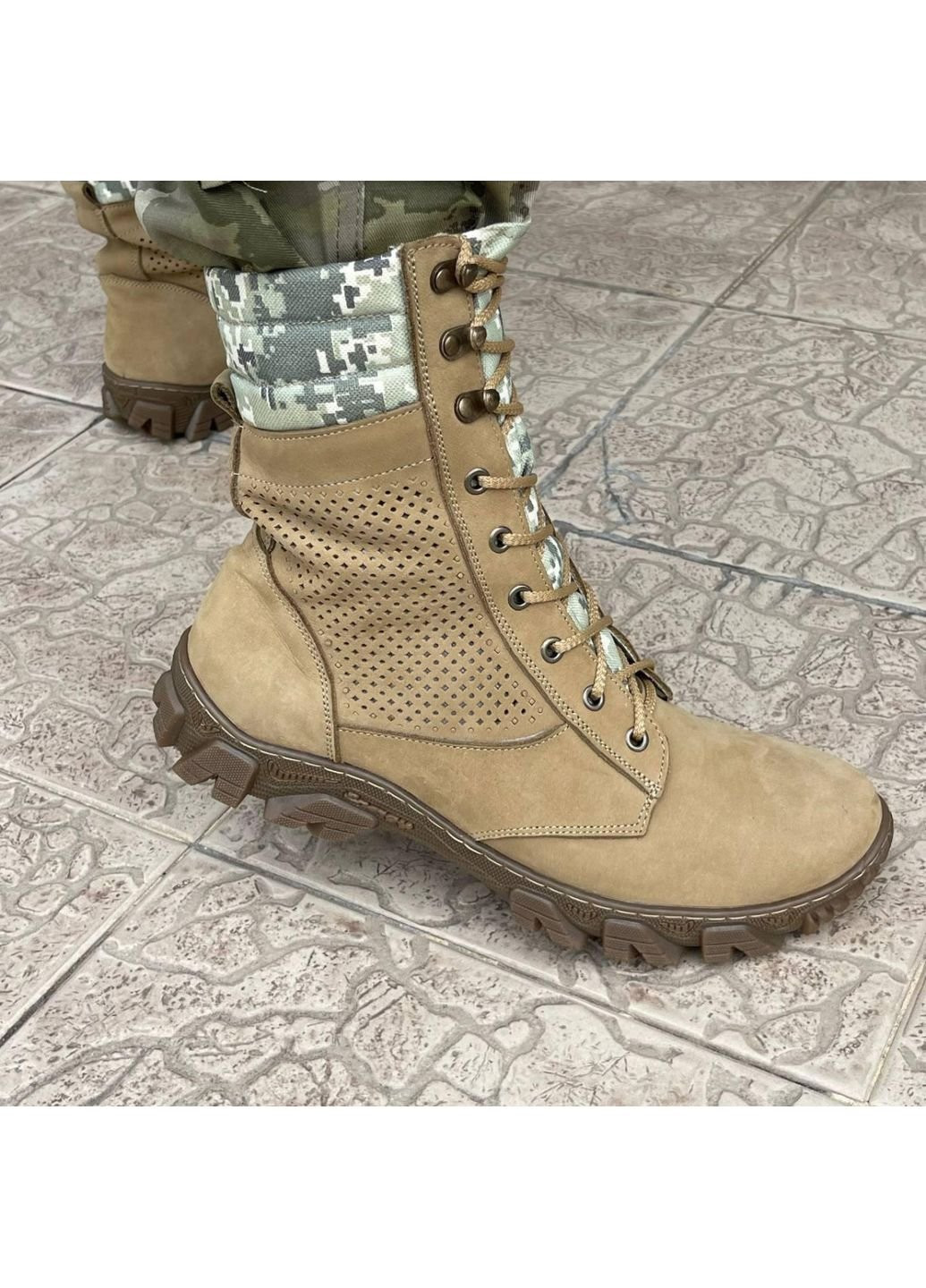 Берці літні тактичні сітка ЗСУ (ЗСУ) 7303 40 р 26 см коричневі KNF (253744544)