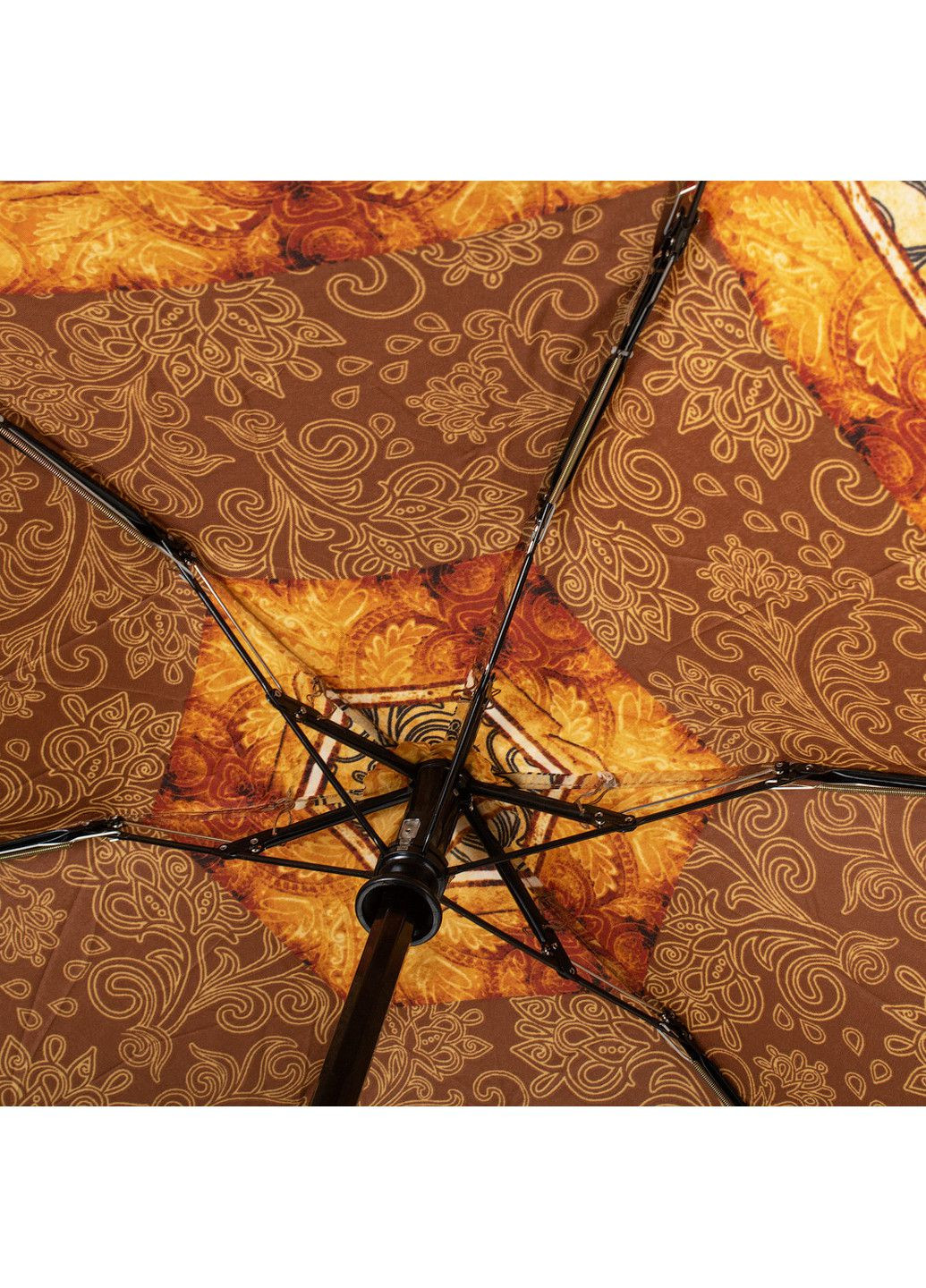 Коричневый складной зонт полный автомат 93 см Zest (197766180)