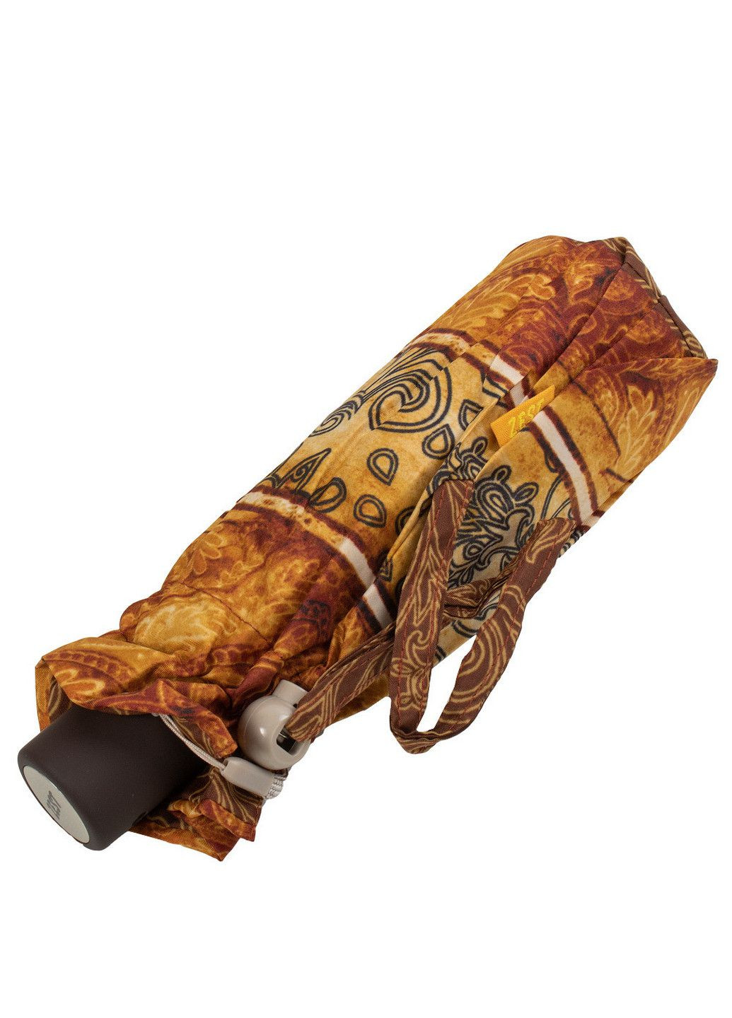 Коричневый складной зонт полный автомат 93 см Zest (197766180)