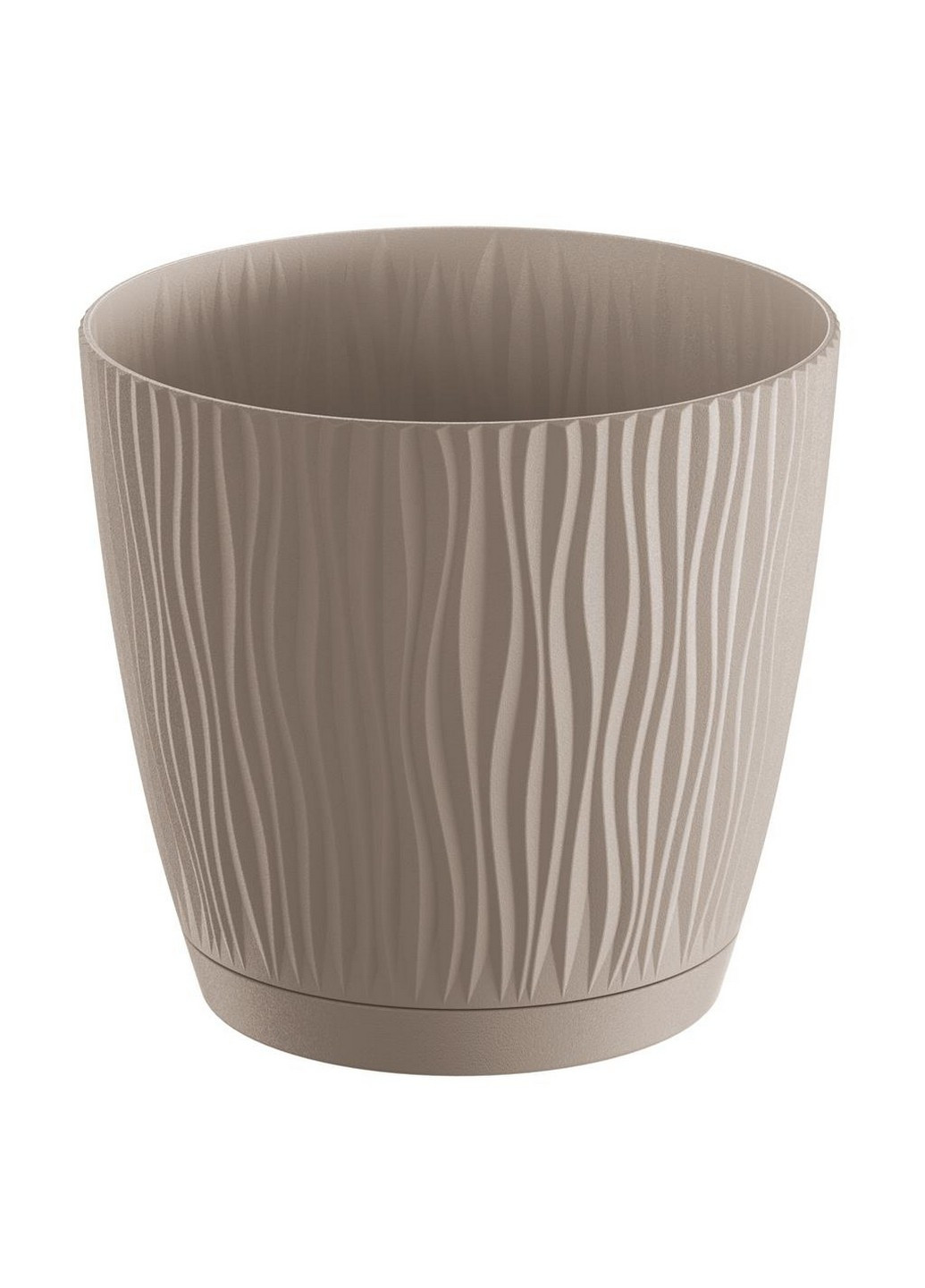 Горшок для цветов SANDY с подставкой Н-17.5 см мокка (26781-7529) Prosperplast (218988440)