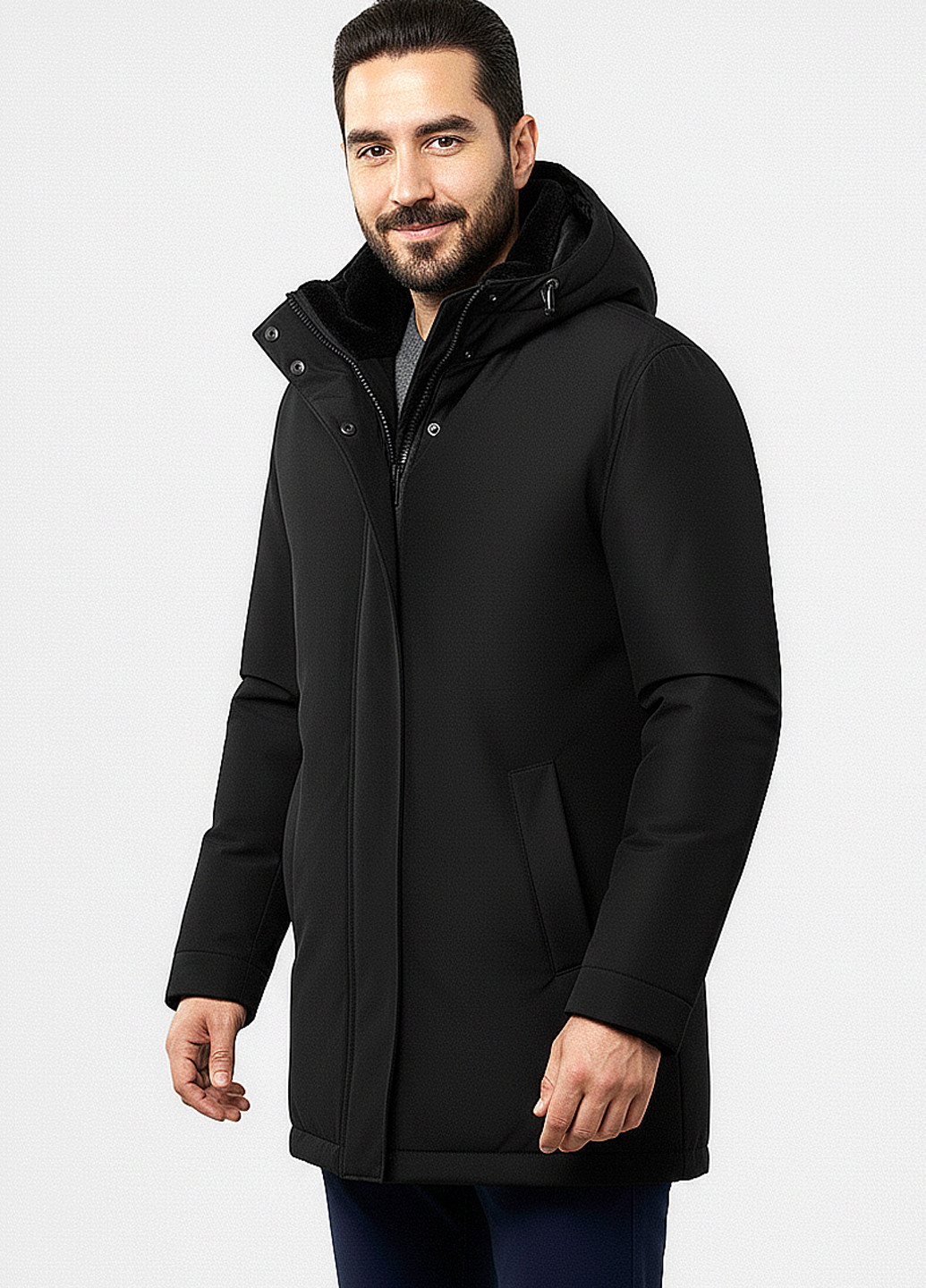 Чорна зимня куртка Sun's House