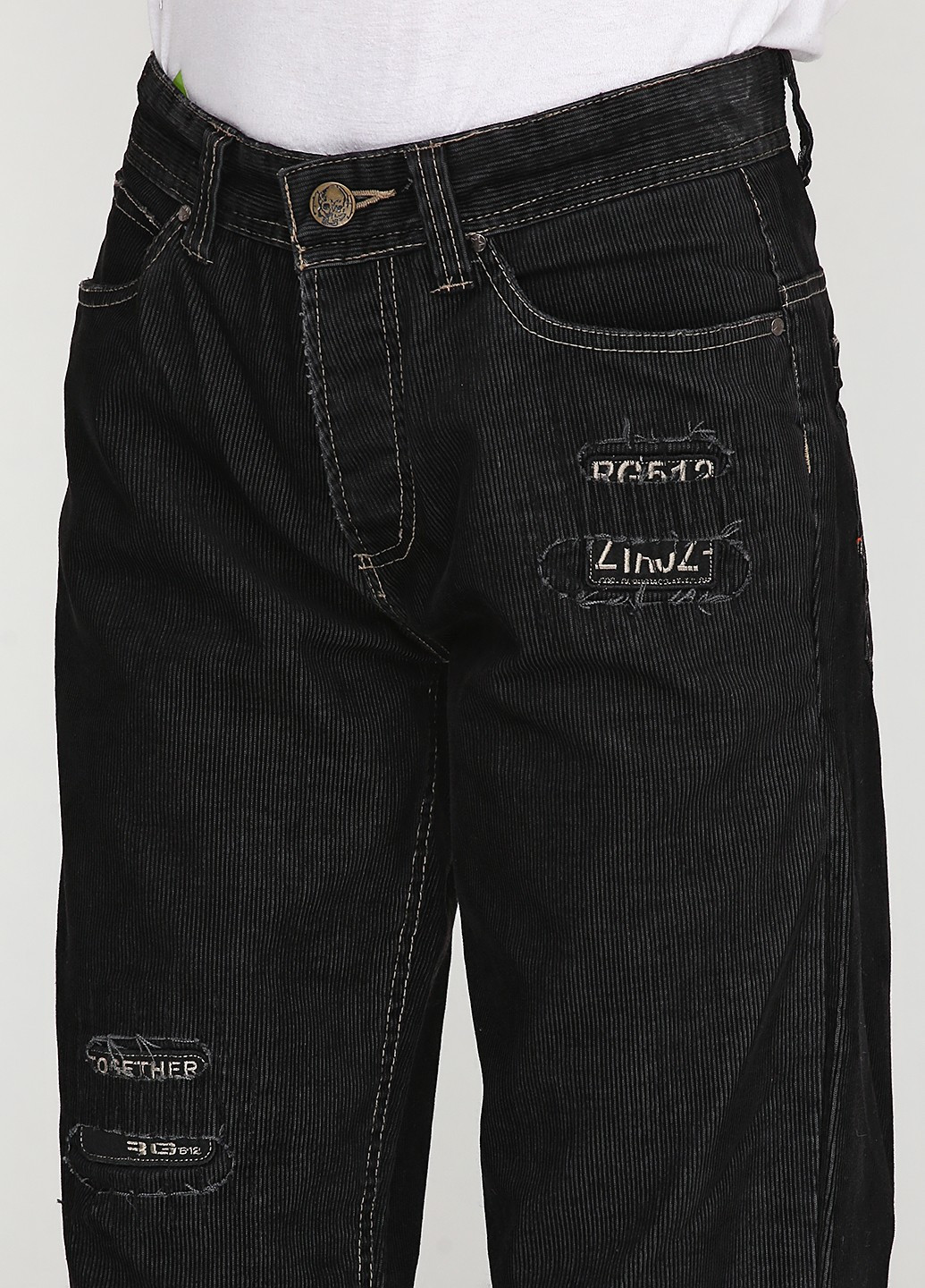 Черные кэжуал демисезонные прямые брюки RG 512