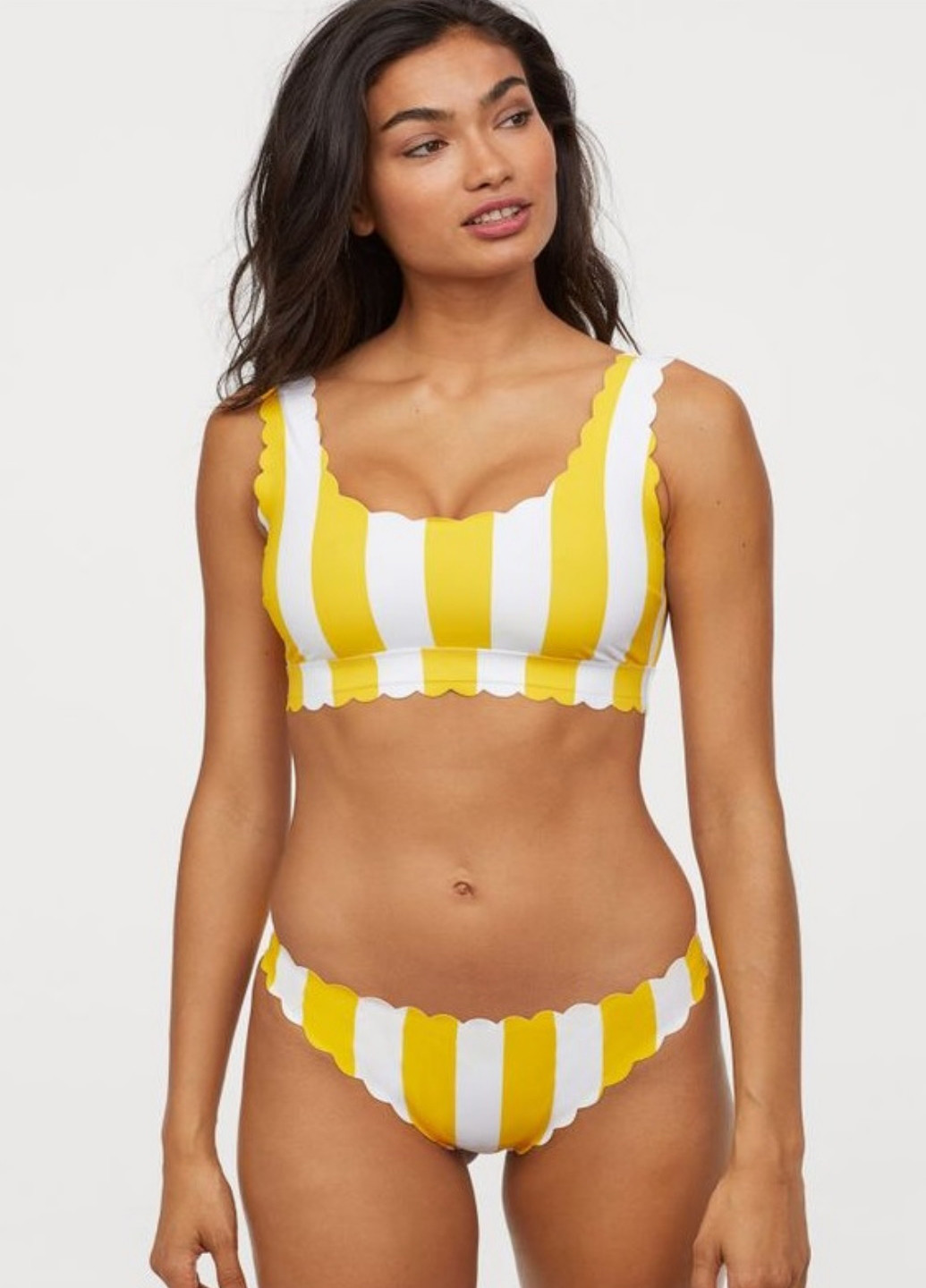 Желтый летний купальник (лиф, трусы) раздельный H&M