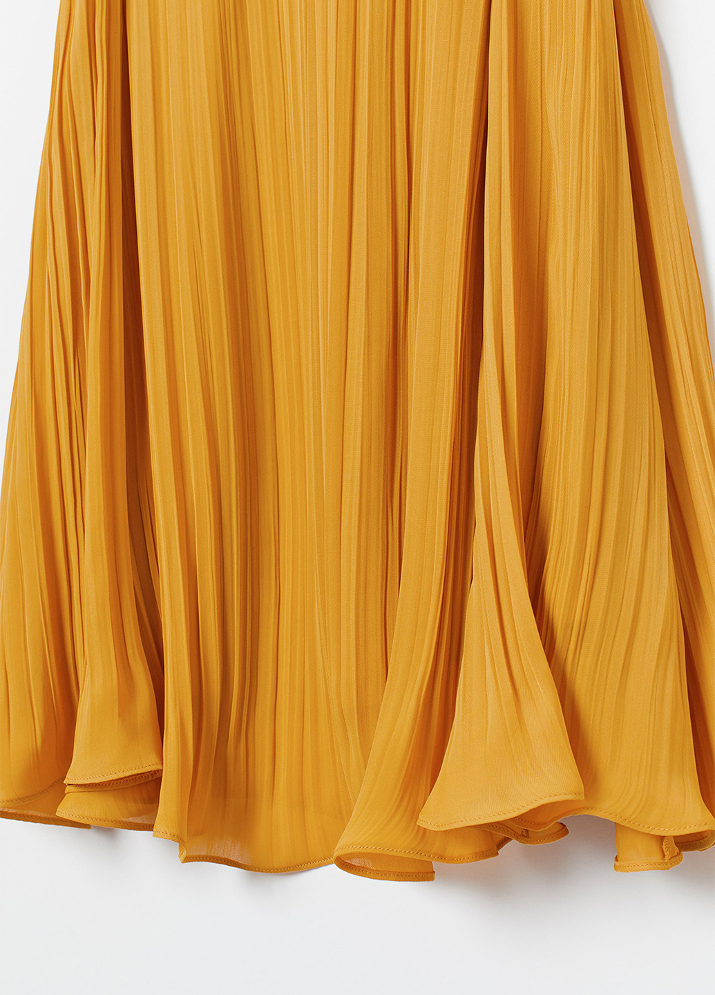 Гірчична кежуал сукня плісована, а-силует H&M однотонна