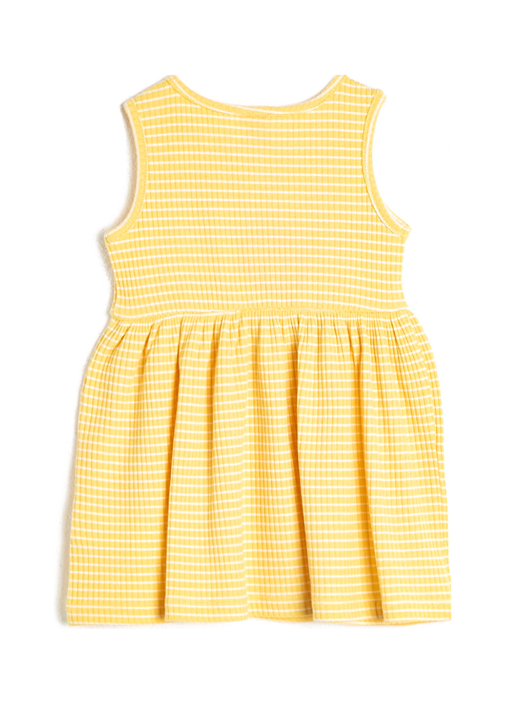 Желтое кэжуал платье платье-майка KOTON в полоску