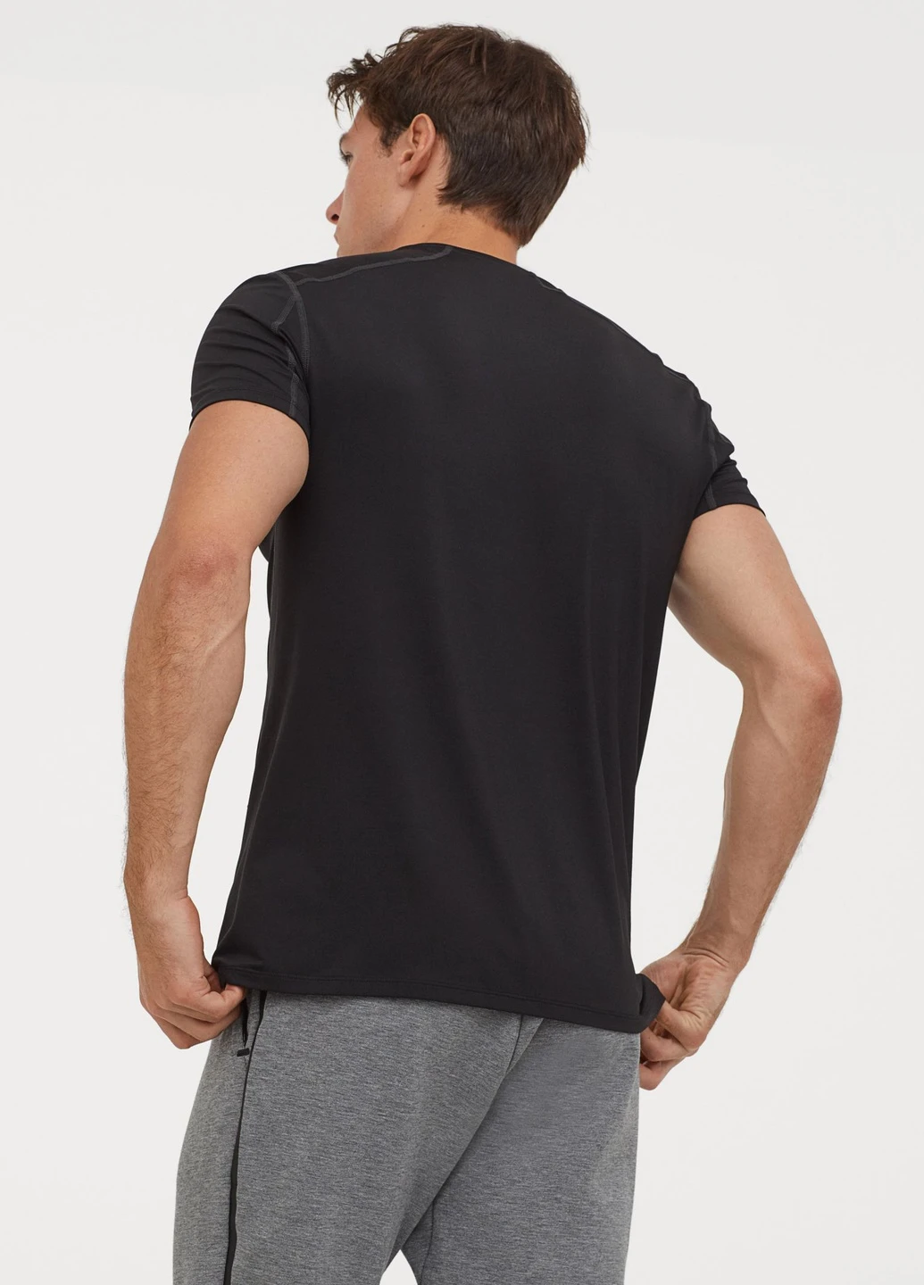 Чорна футболка спорт H&M