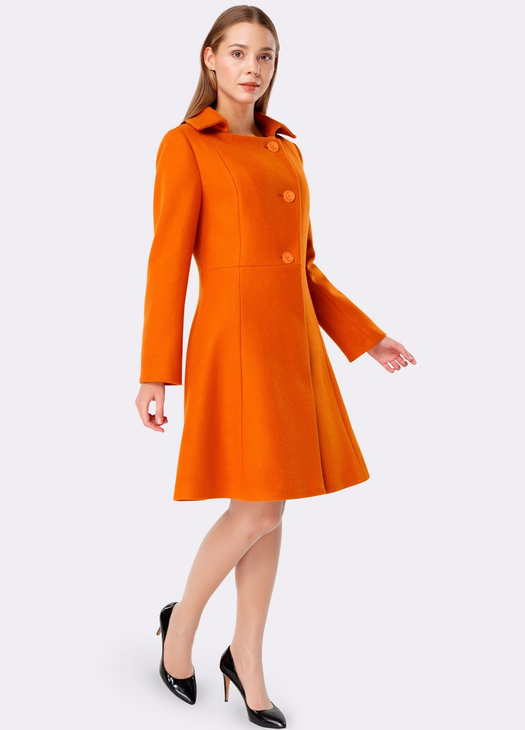 Оранжевое демисезонное Пальто Cat Orange