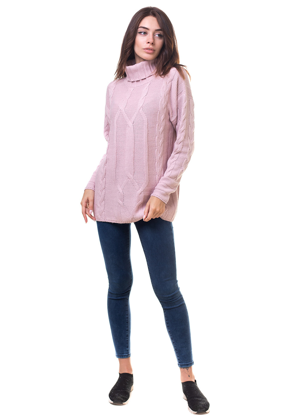 Світло-рожевий зимовий светр жіночий Bakhur