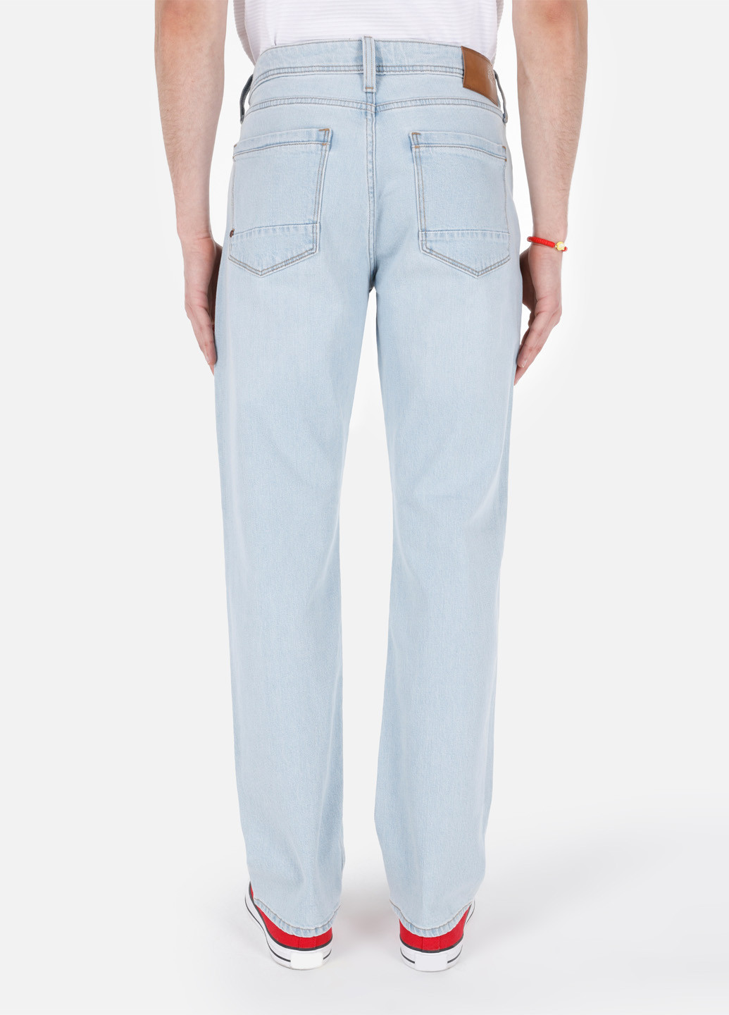 Светло-голубые демисезонные зауженные джинсы Colin's