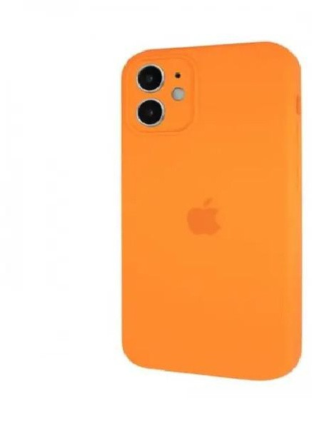 Силіконовий Чохол Накладка з Квадратними Бортиками Silicone Case для iPhone 11 Orange No Brand (254255697)