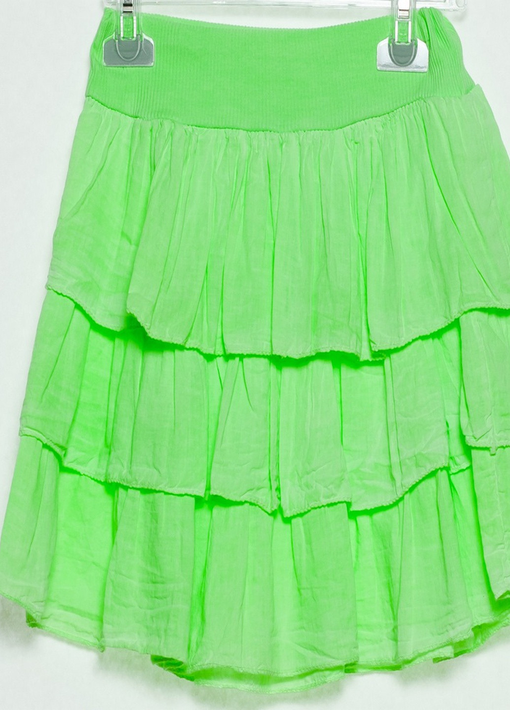 Салатовая кэжуал однотонная юбка Pronto Moda