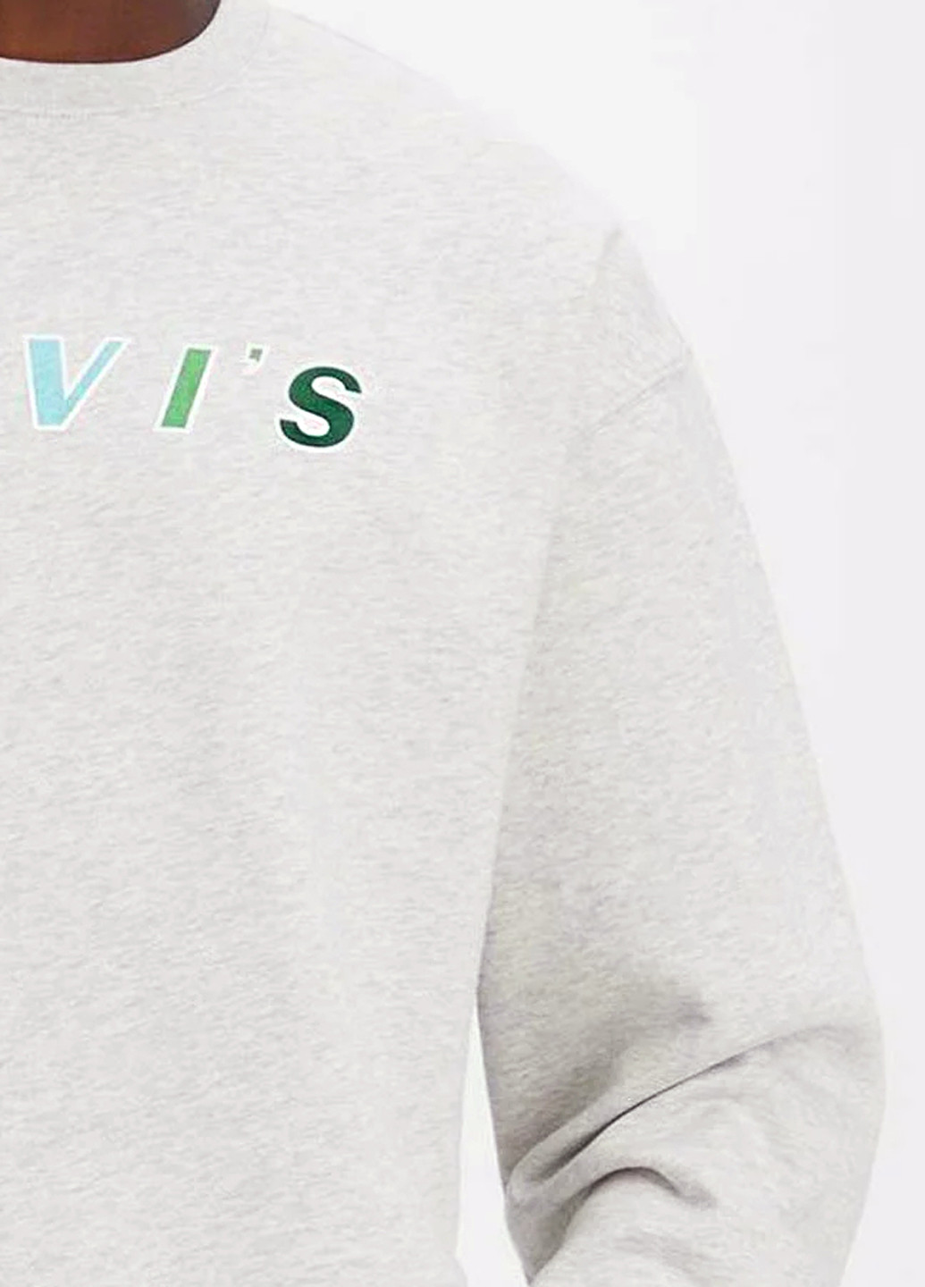 Світло-сірий світшот Levi's меланж без декору (303271405)