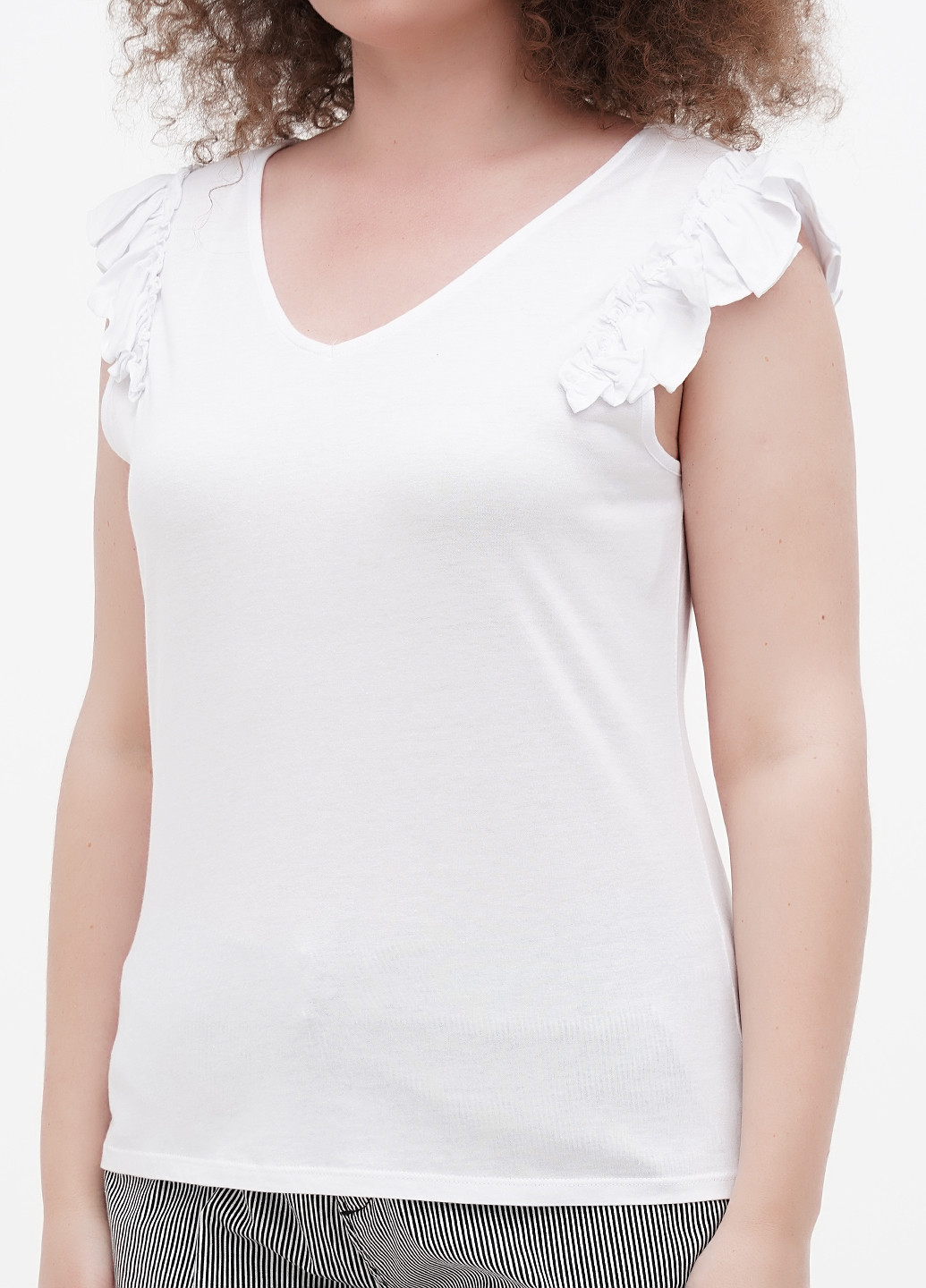 Белая летняя футболка Orsay