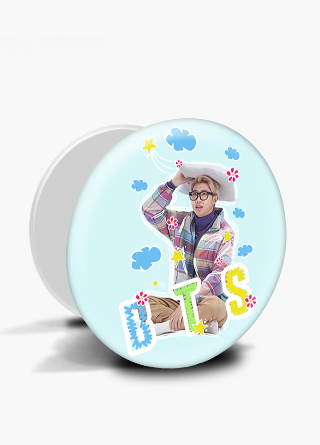 Попсокет (Popsockets) тримач для смартфону БТС (BTS) (8754-1066) Чорний MobiPrint (216748369)