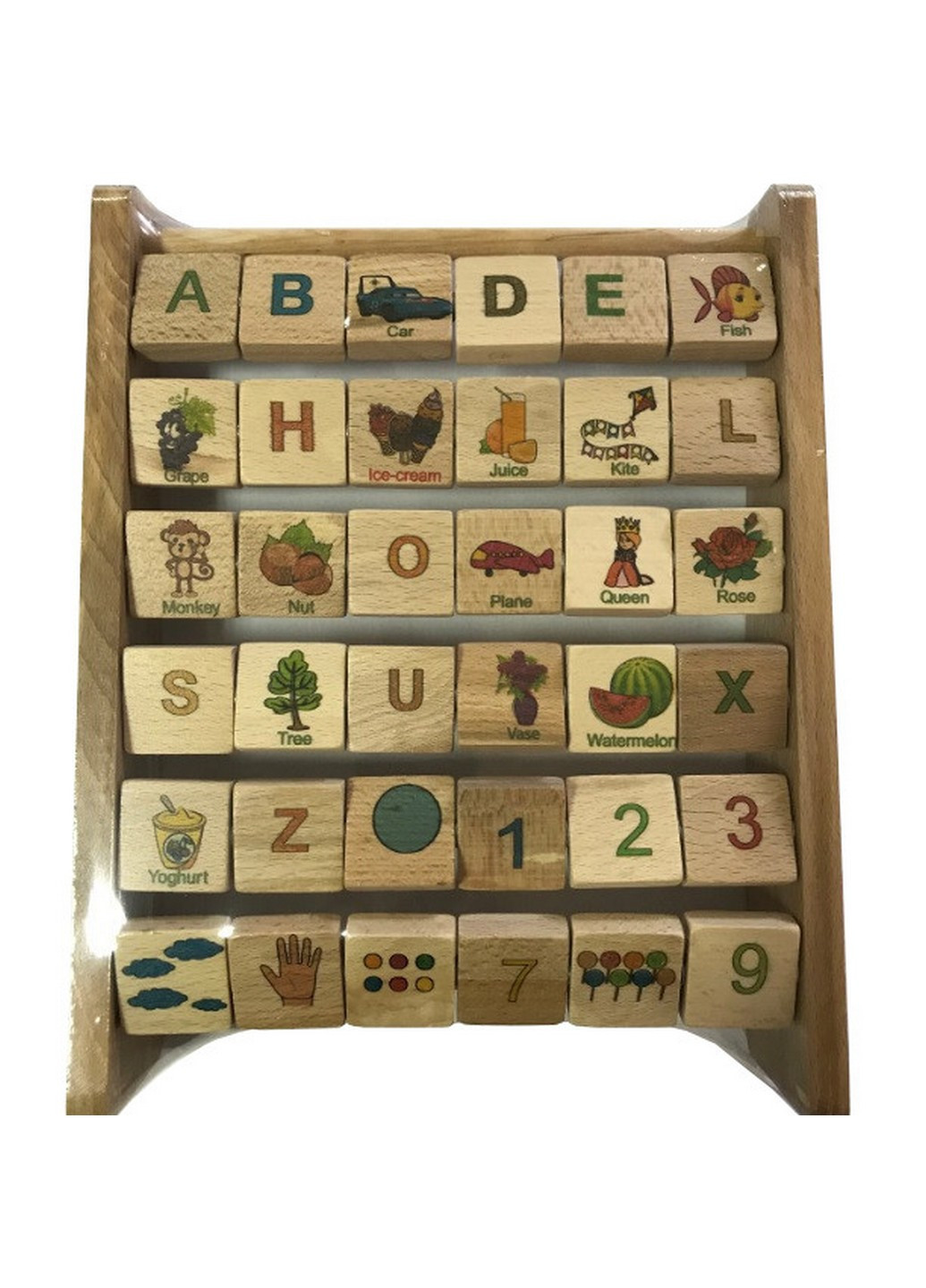 Дерев'яна азбука англійської мови 30х23х6 см ТМ Дерево (253659737)