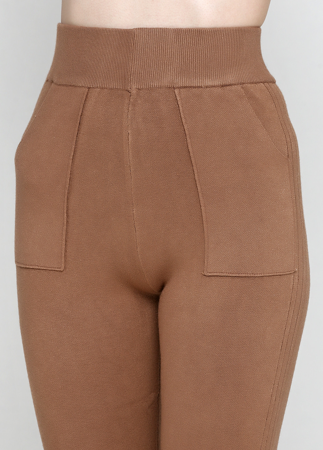 Костюм (джемпер, брюки) Max long fashion брючный однотонный коричневый кэжуал