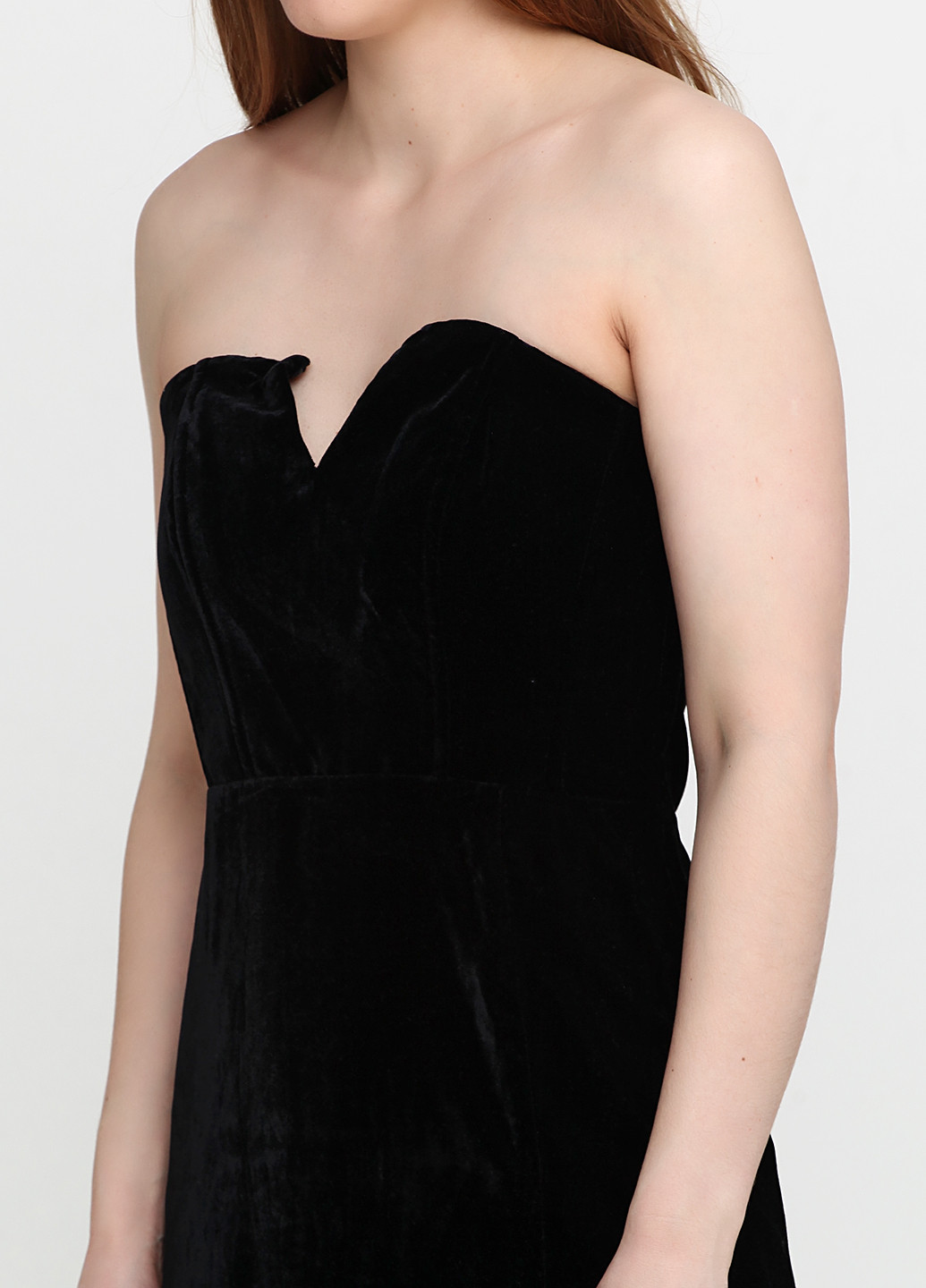 Черно-белое коктейльное платье миди H&M однотонное
