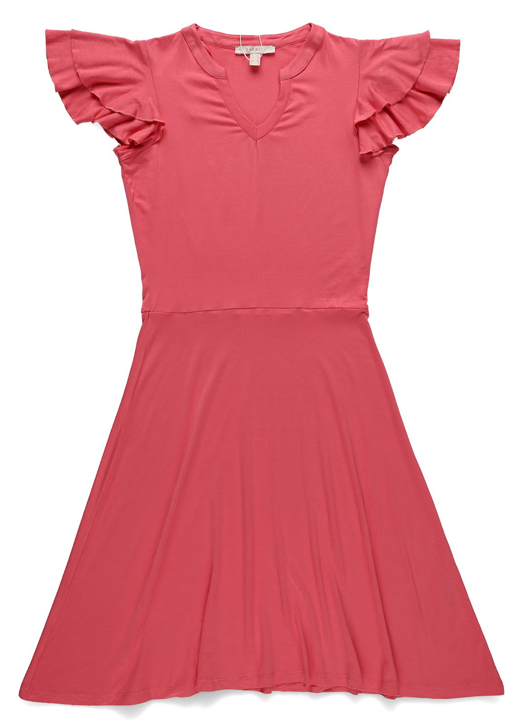 Розовое кэжуал платье клеш Esprit однотонное