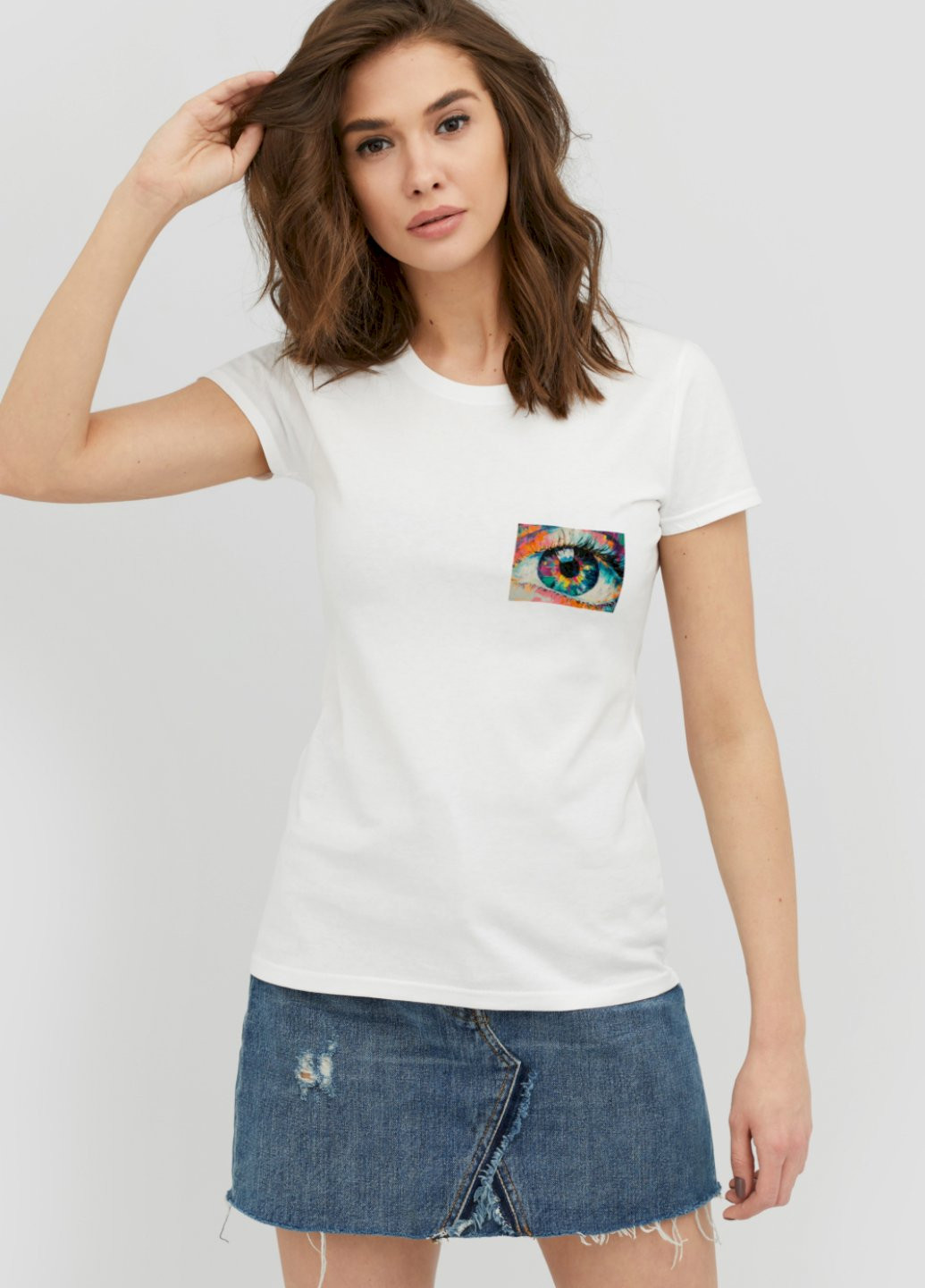 Біла демісезон футболка жіноча basic YAPPI