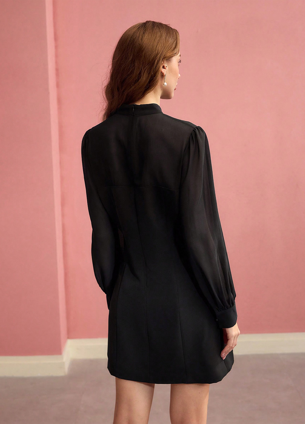 Чорна святковий, кежуал сукня а-силует SHEIN однотонна