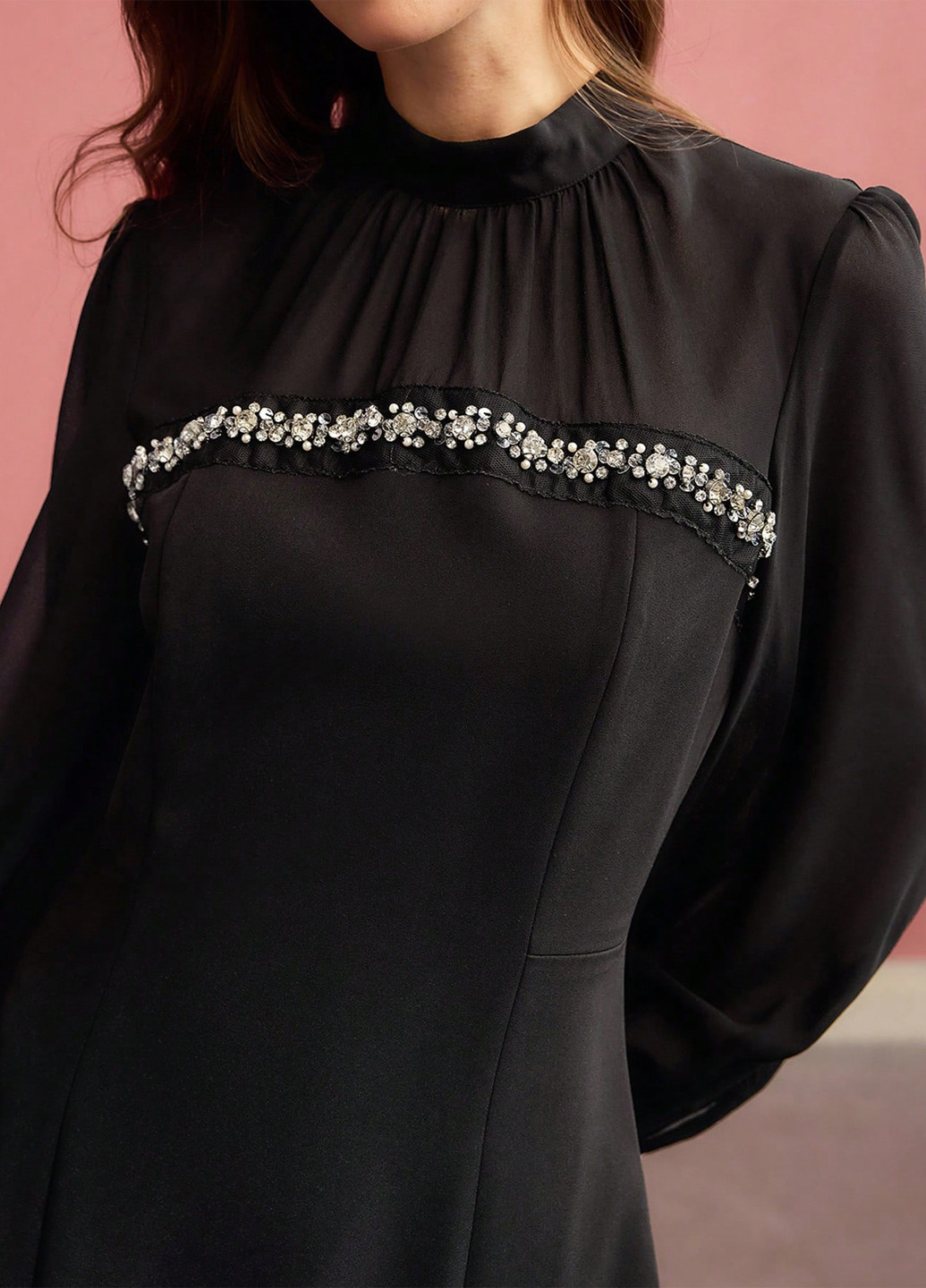 Чорна святковий, кежуал сукня а-силует SHEIN однотонна