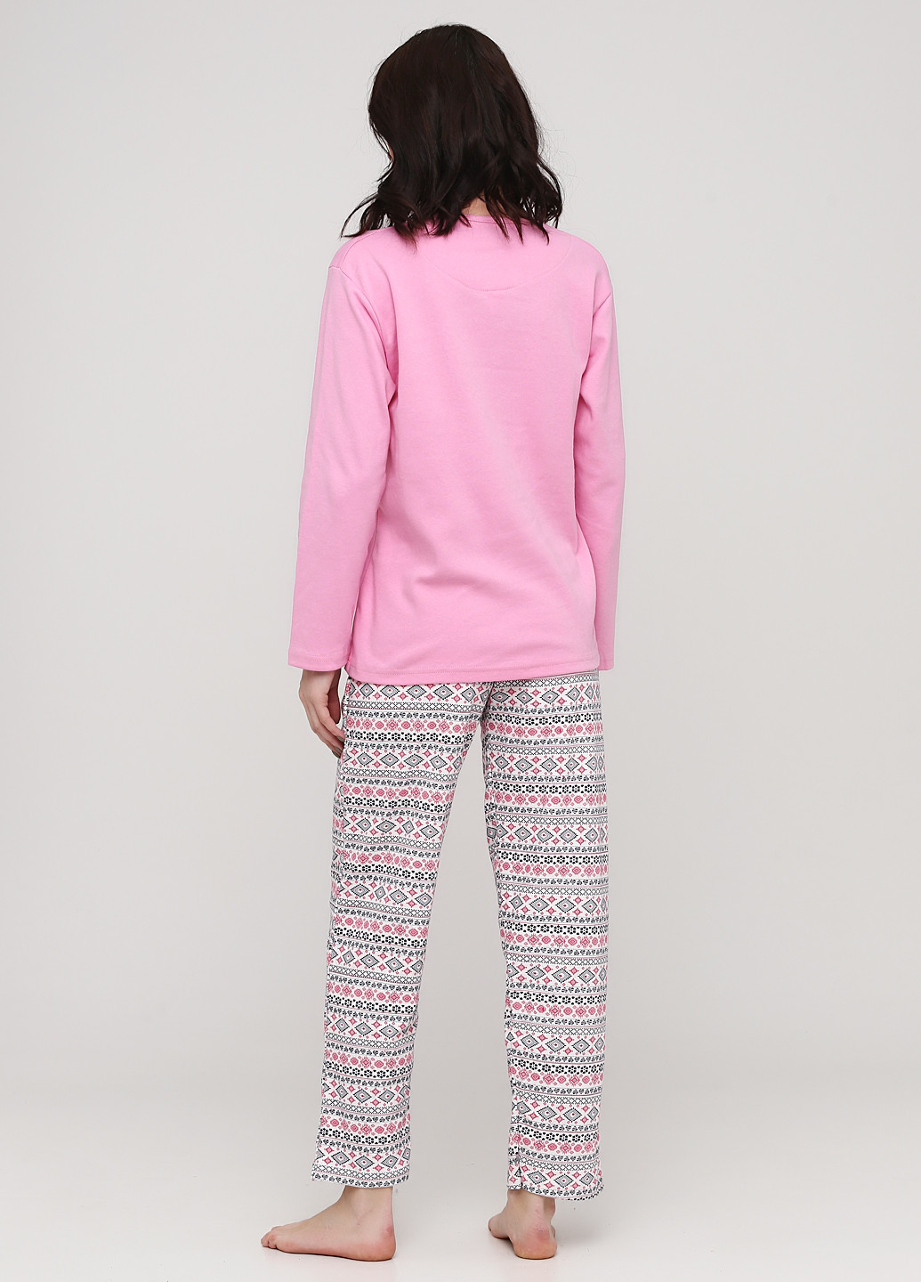 Розовая всесезон пижама (лонгслив, брюки) лонгслив + брюки Adalya