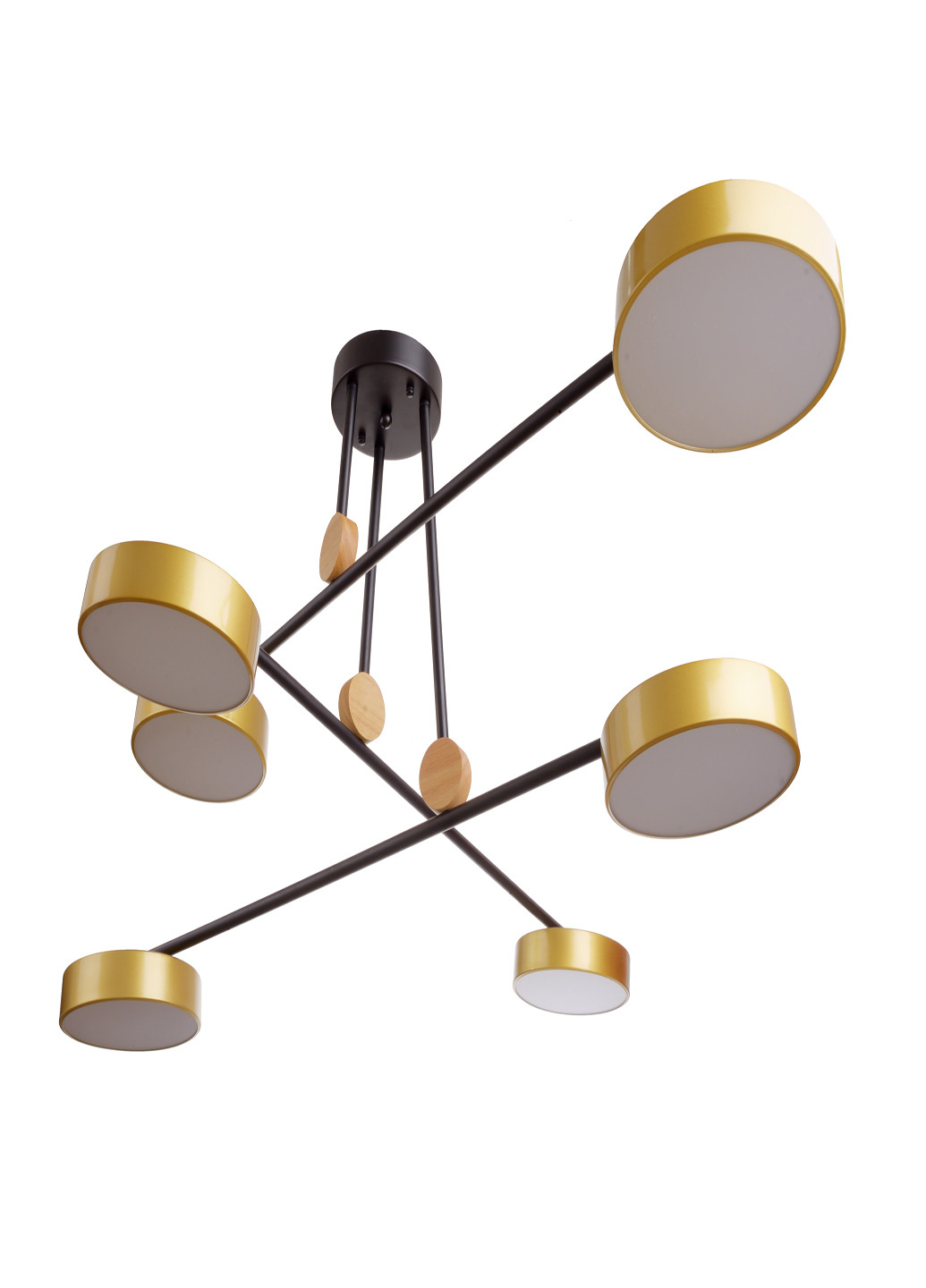 Светодиодная люстра BL-939С/6 LED 72W WW+NW+CW BK/G Brille (247373780)