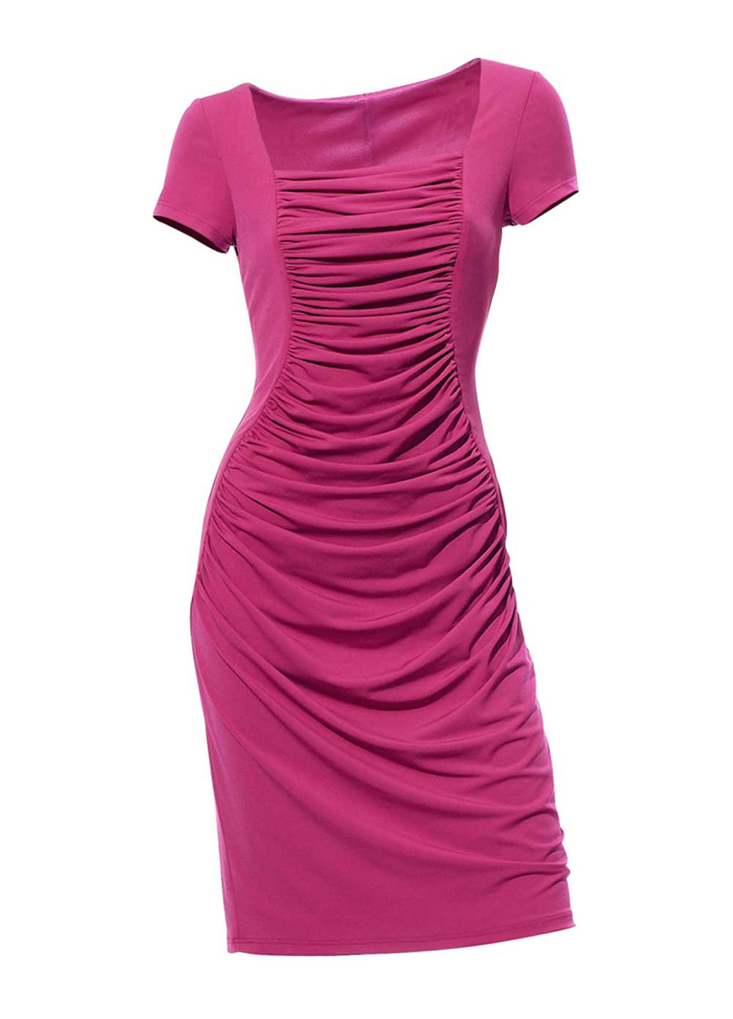 Фуксиновое (цвета Фуксия) коктейльное платье Heine однотонное