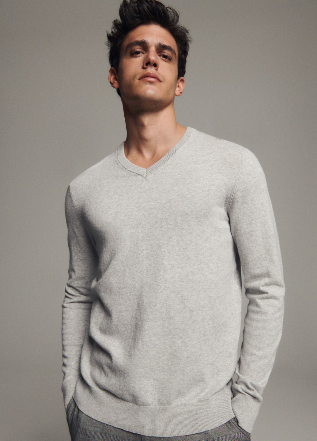 Світло-сірий демісезонний пуловер пуловер Reserved