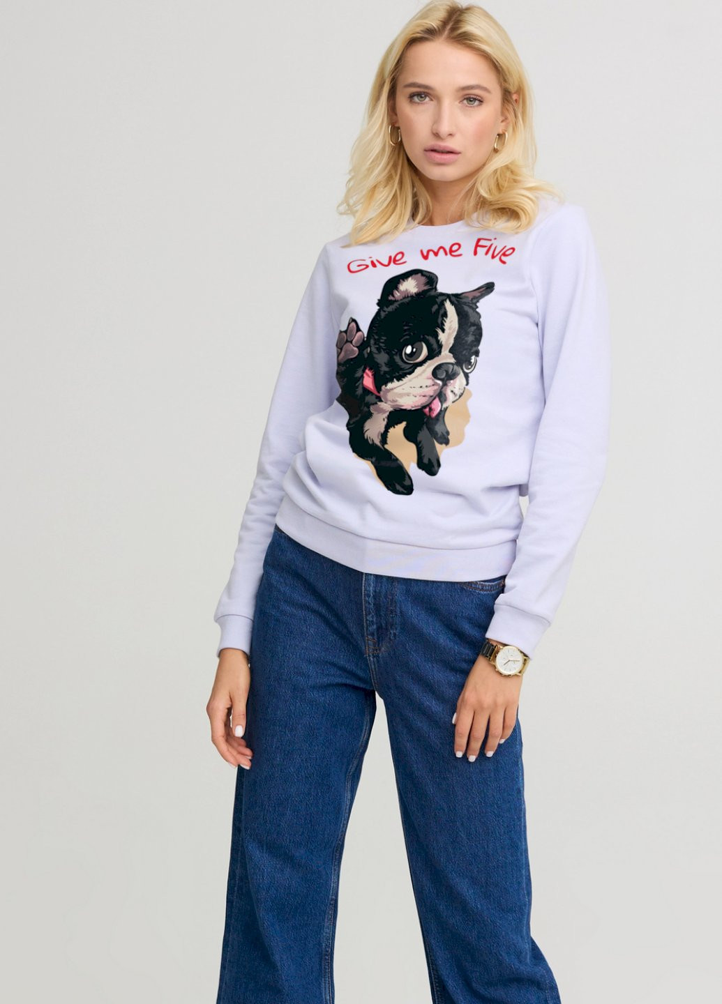 Сиреневый свитшот женский basic /no flis/ YAPPI рисунок (252259301)